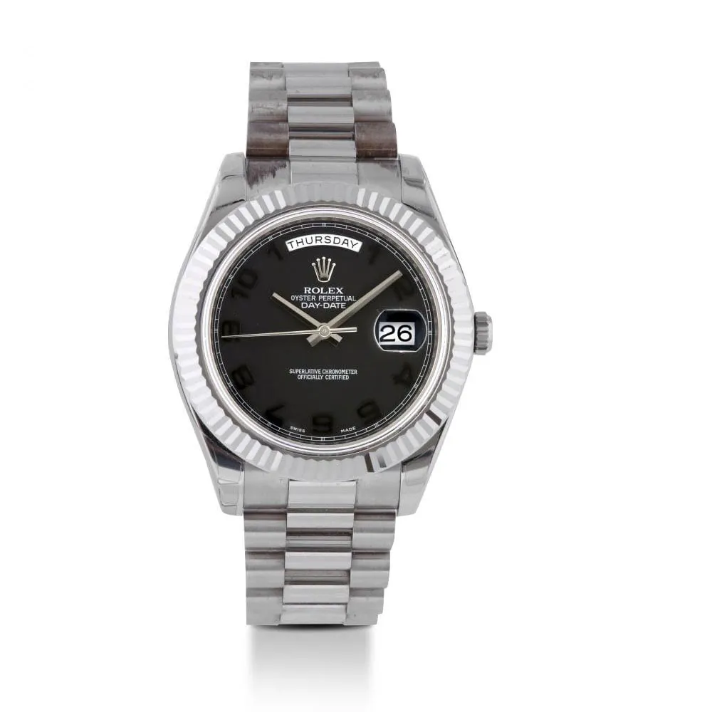 Rolex Day-Date II 218239 41mm White gold Black