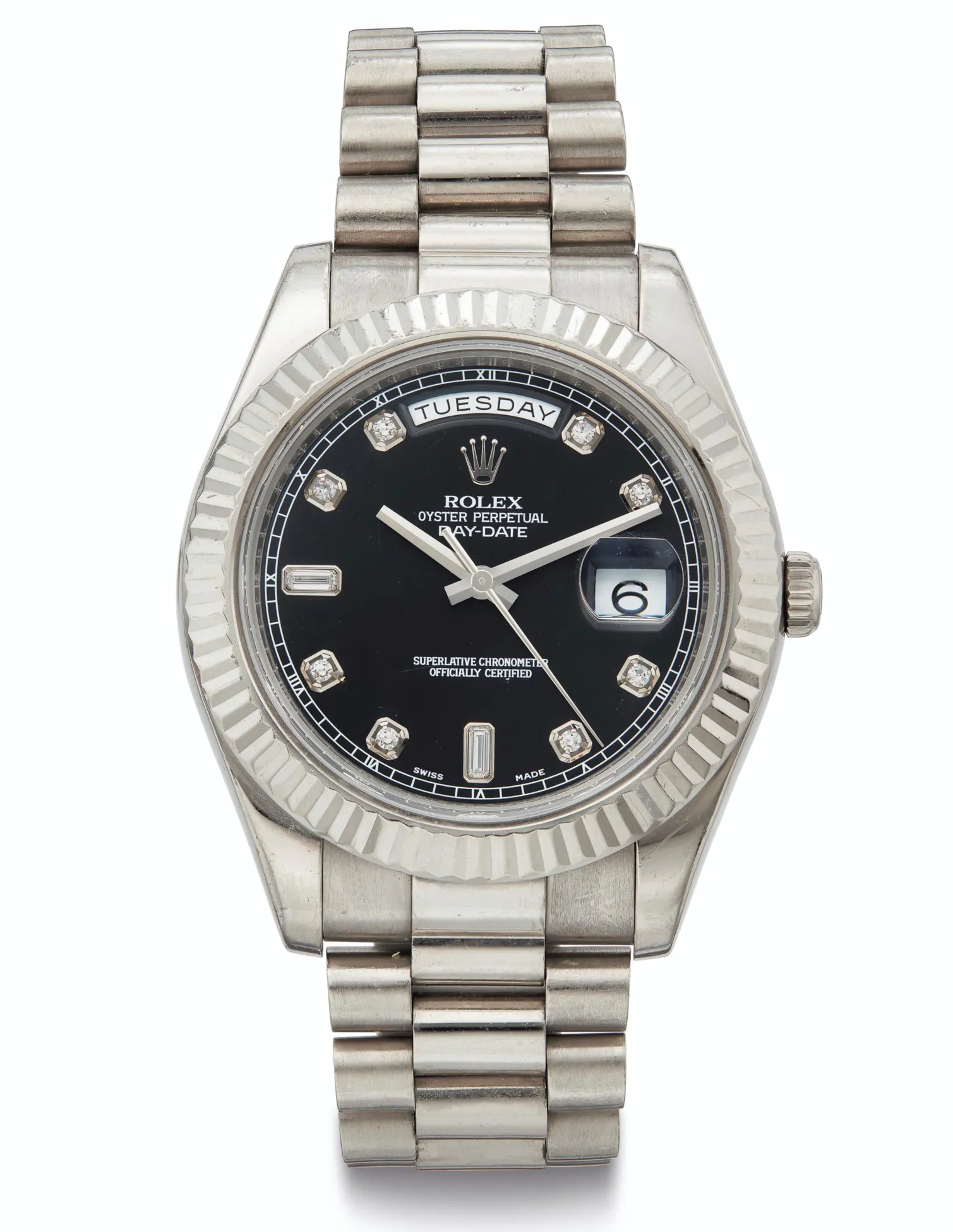 Rolex Day-Date II 218239 41mm White gold Black