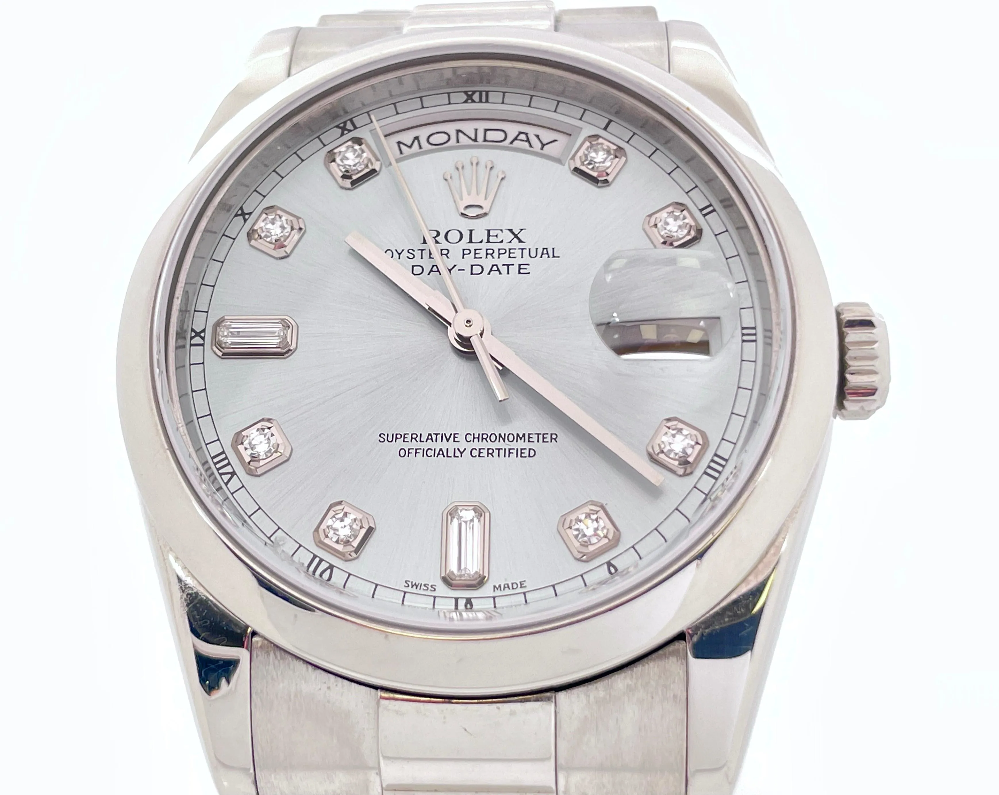 Rolex Day-Date 36 118206 36mm Platinum Blue 1