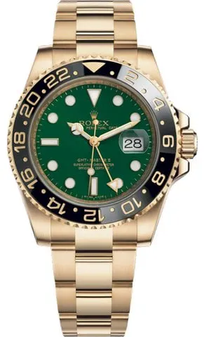 Rolex GMT-Master II 116718LN 40mm Yellow gold Green