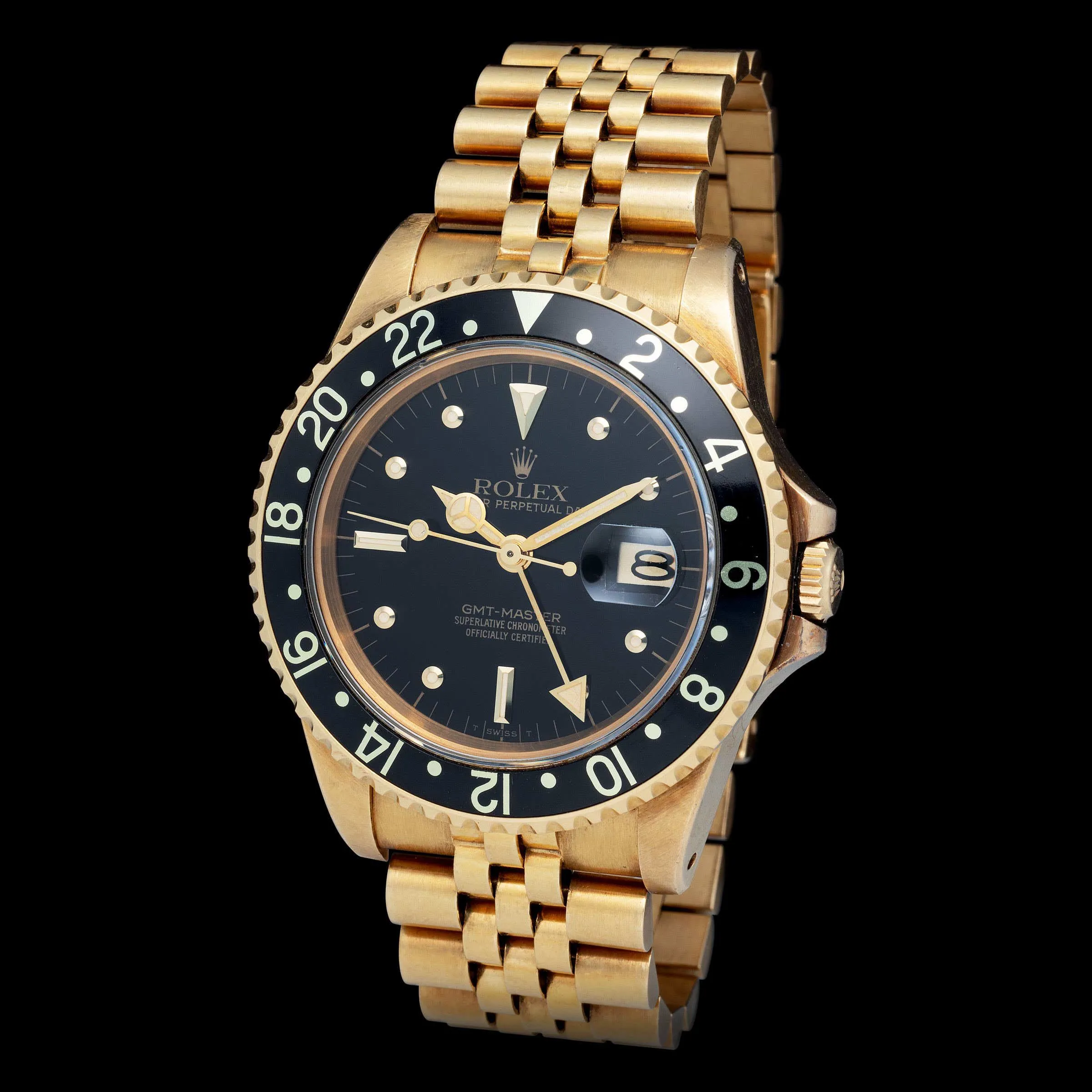 Rolex GMT-Master 16758 39mm Yellow gold Black