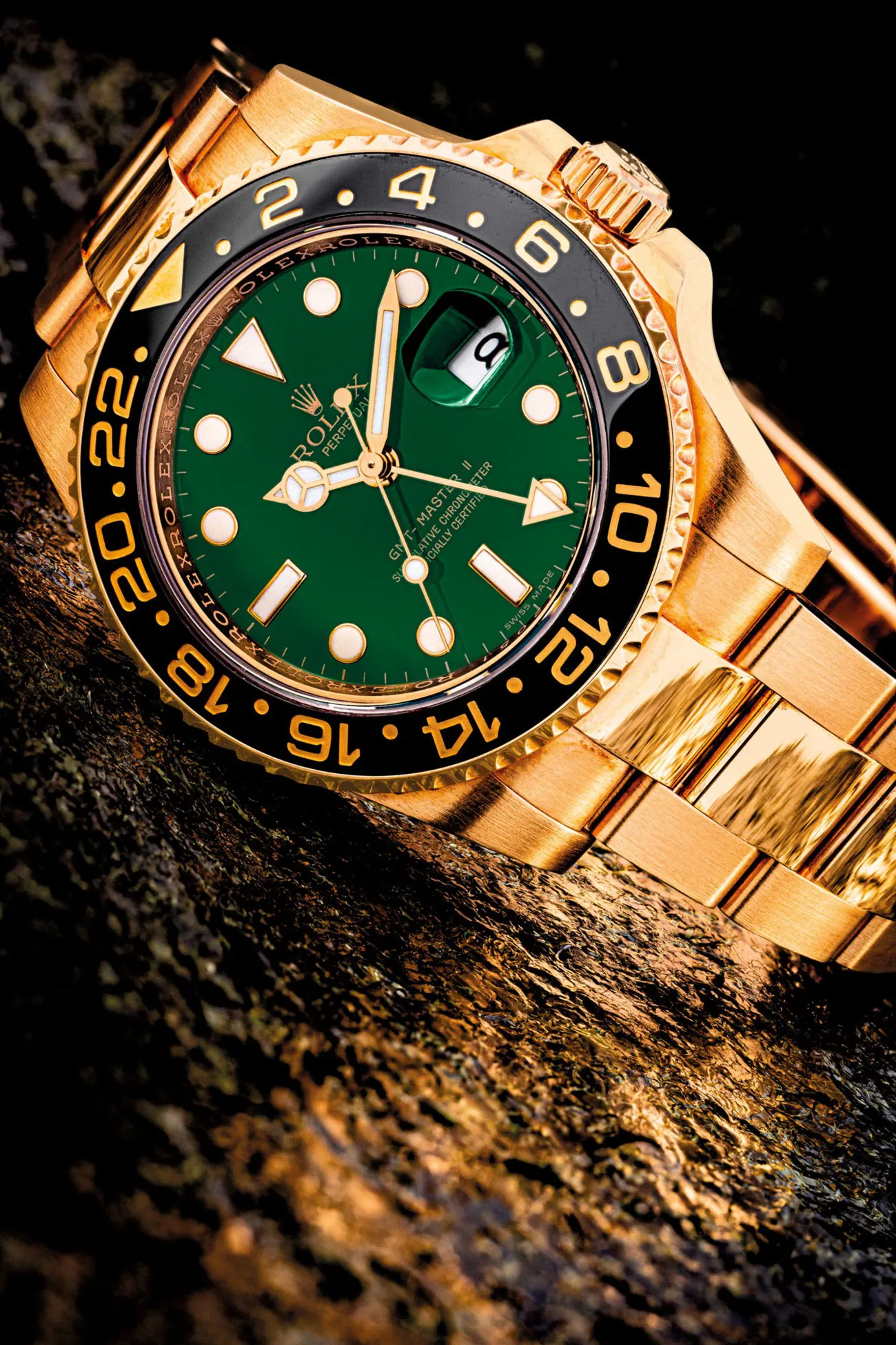 Rolex GMT-Master II 116718 40mm Yellow gold Green