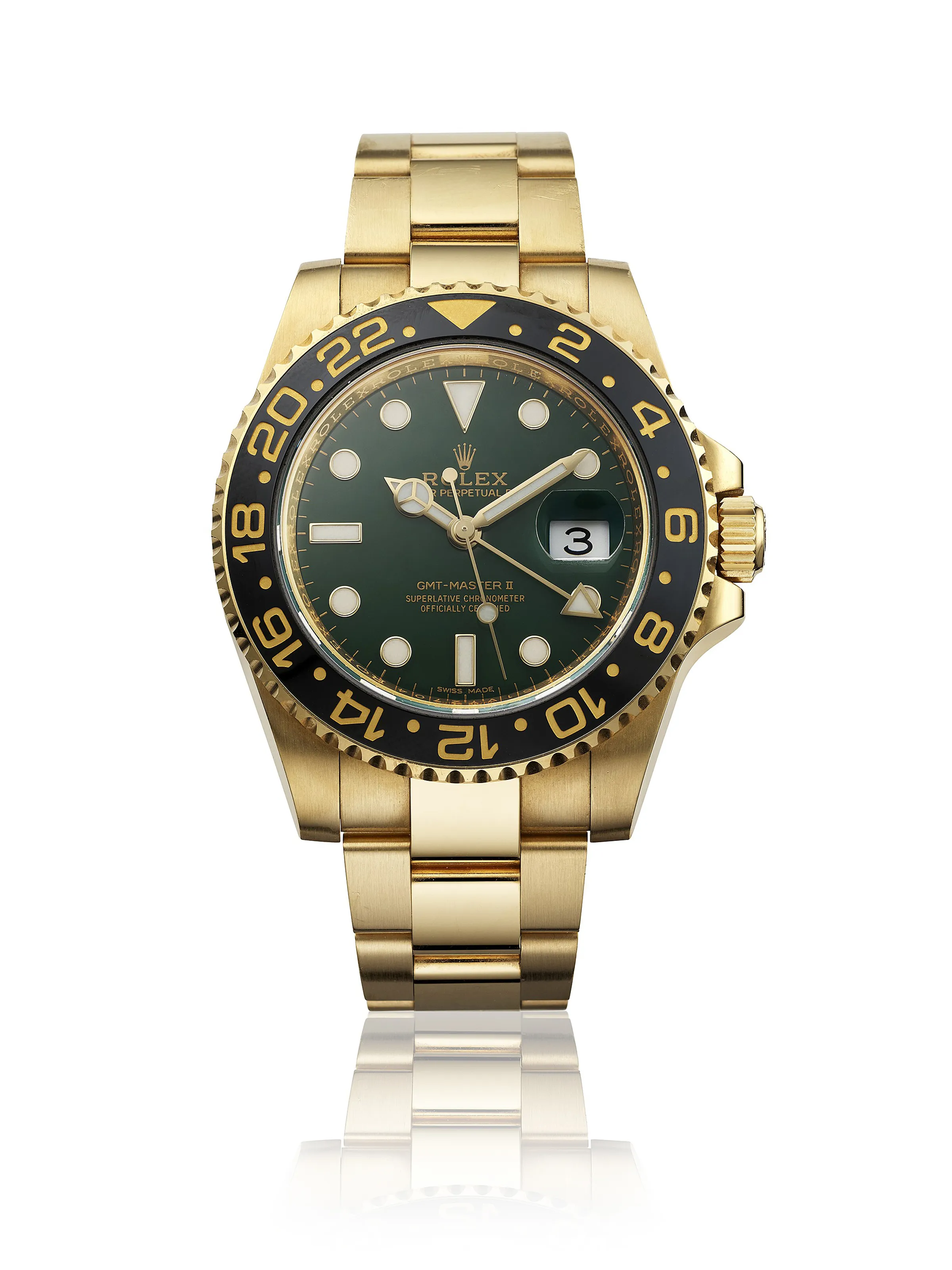 Rolex GMT-Master II 116718 40mm Yellow gold Green