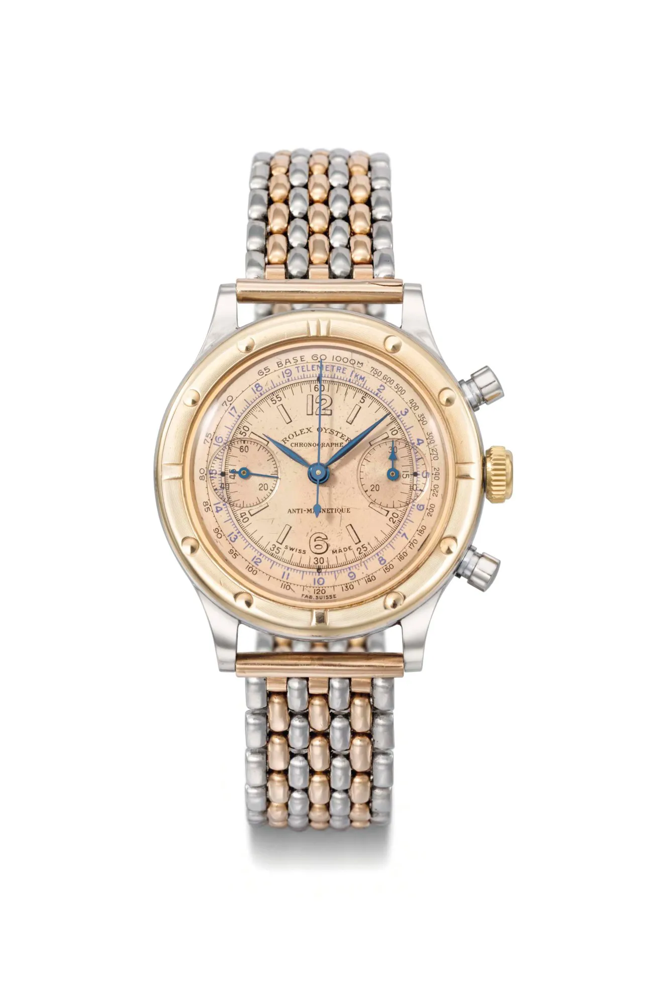 Rolex Chronograph 3668 35mm Yellow gold and Stainless steel Pink