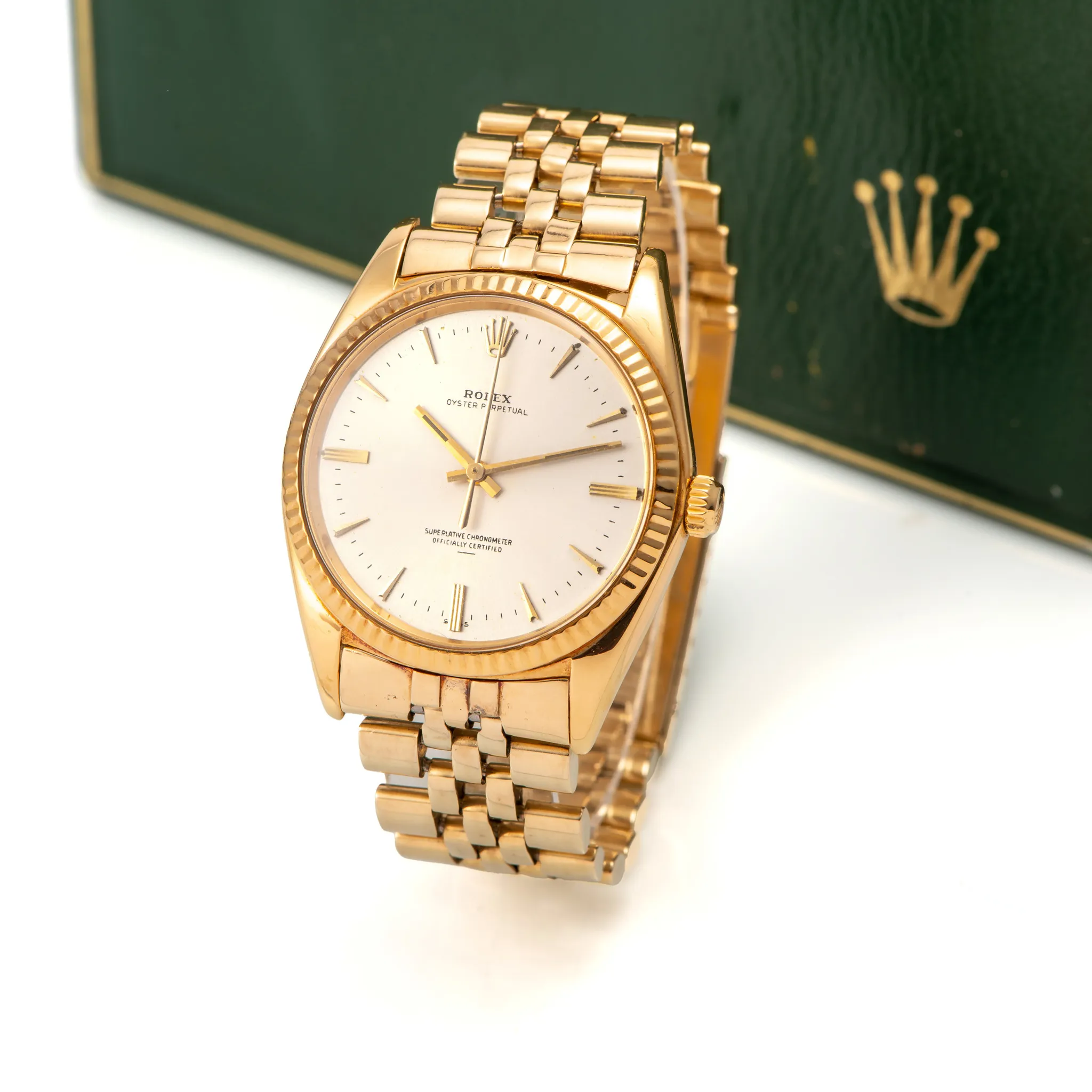 Rolex Oyster Perpetual 36 1013 36mm Yellow gold Silver