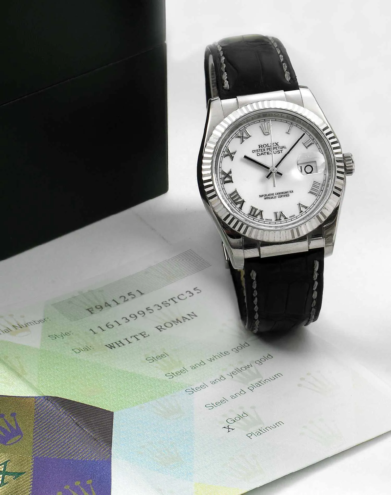 Rolex Datejust 36 116139 36mm White gold White