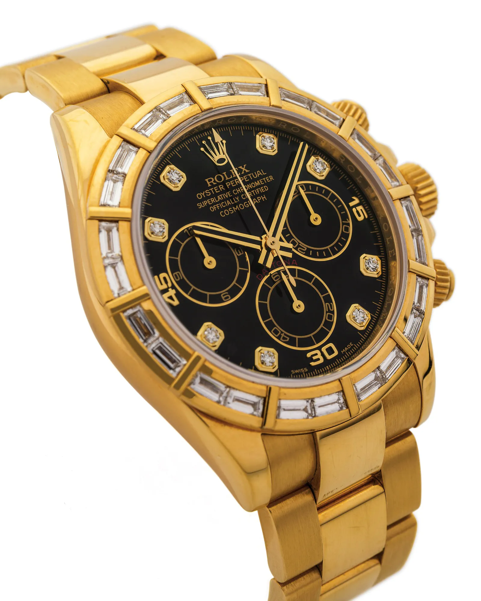 Rolex Daytona 116568 40mm Yellow gold Black