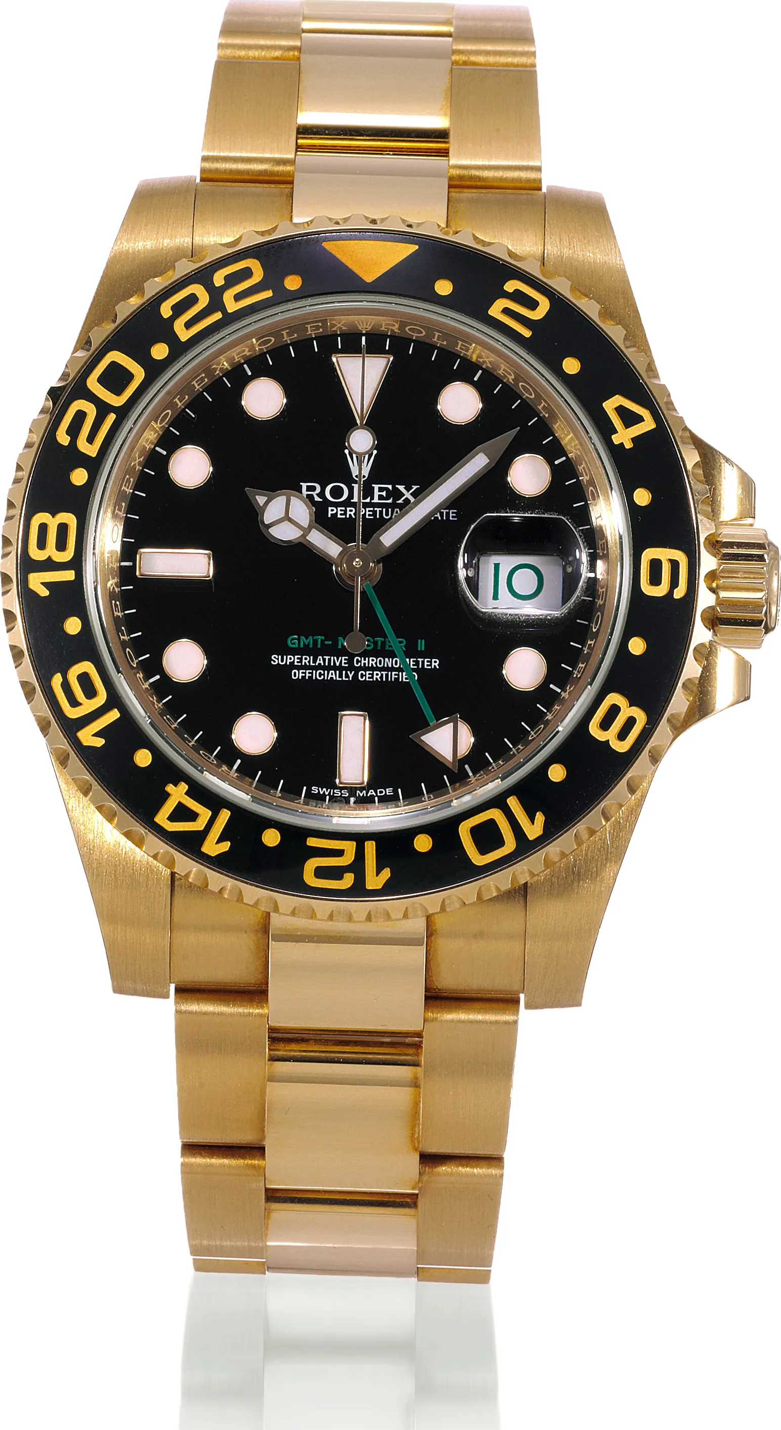 Rolex GMT-Master II 116718LN 40mm Yellow gold Black