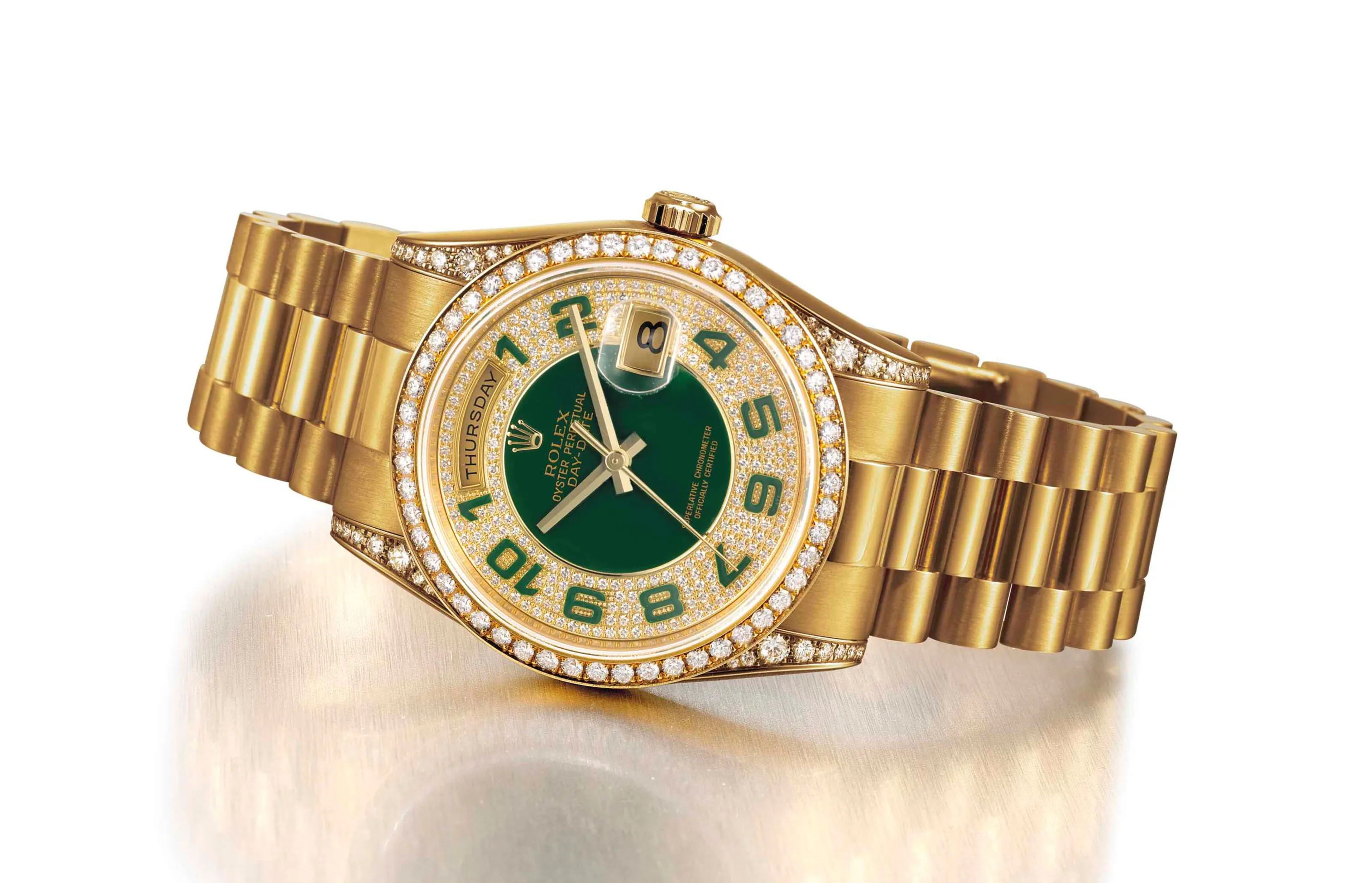 Rolex Day-Date 36 118388 35mm Yellow gold Green