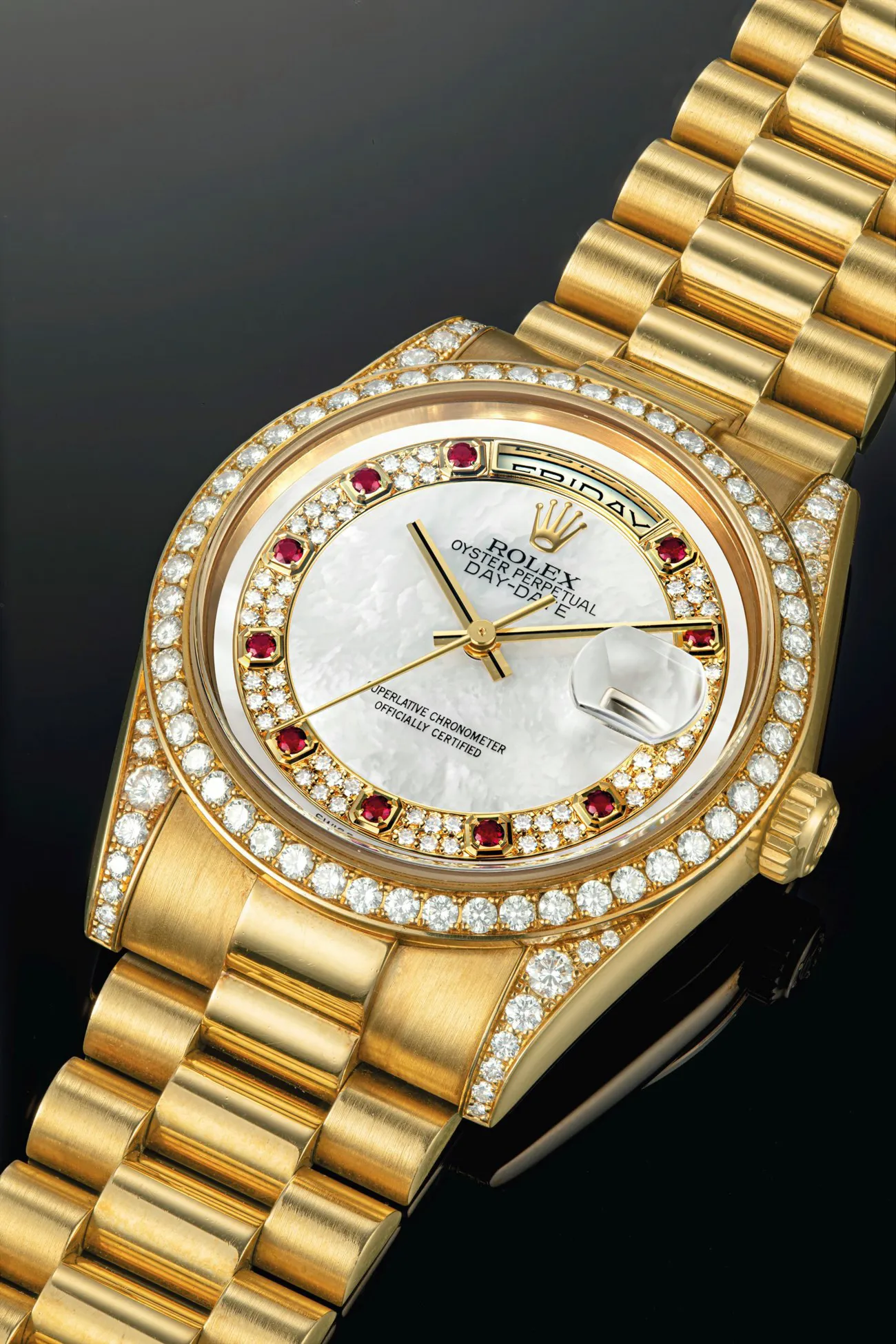 Rolex Day-Date 36 118388 36mm Yellow gold and Diamond Mother-of-pearl and diamonds