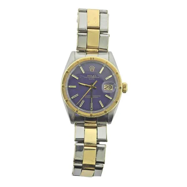 Rolex Oyster Perpetual 1500 34mm 18k gold & stainless steel Blue