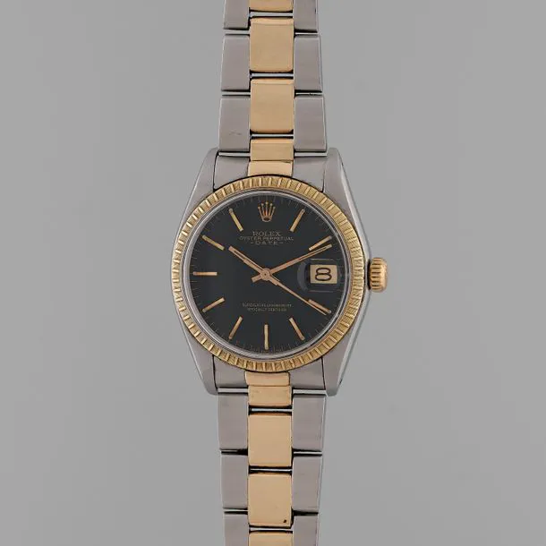 Rolex Oyster Perpetual Date 1505 34mm Yellow gold and Stainless steel Black