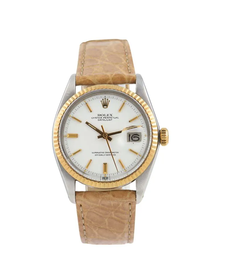 Rolex Datejust 1601 36mm Yellow gold and stainless steel White