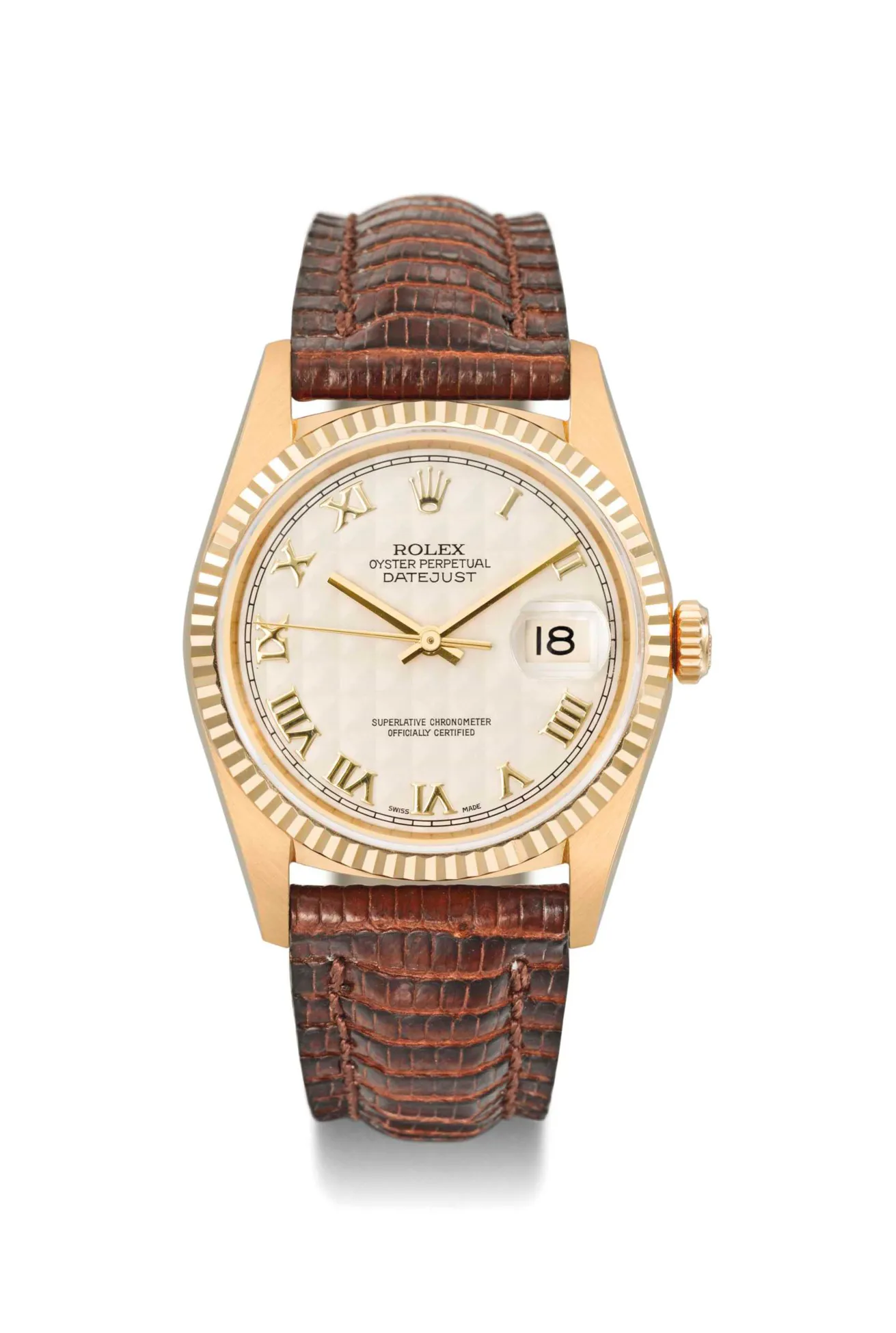 Rolex Datejust 36 16238 35.5mm Yellow gold White