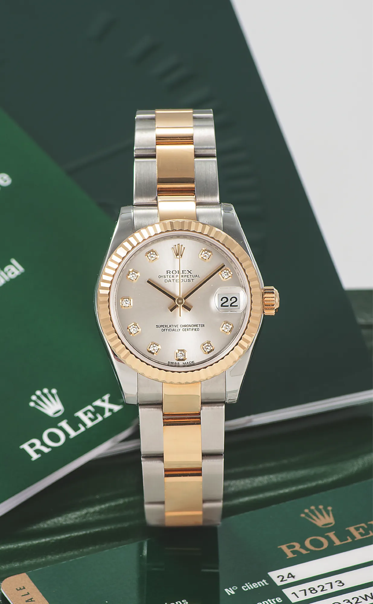 Rolex Datejust 31 178273 26mm Yellow gold and Stainless steel Silver