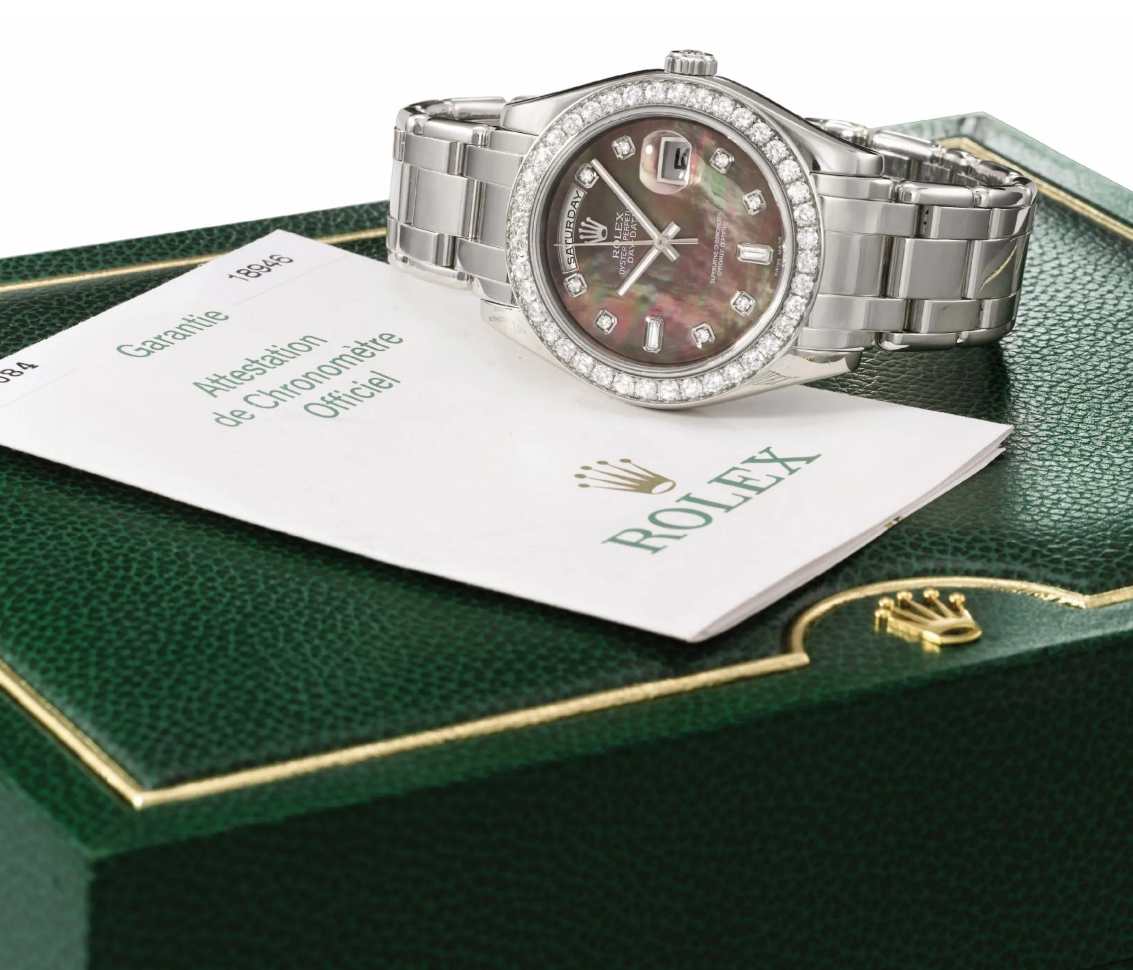 Rolex Day-Date 18946 39mm Platinum Mother-of-pearl