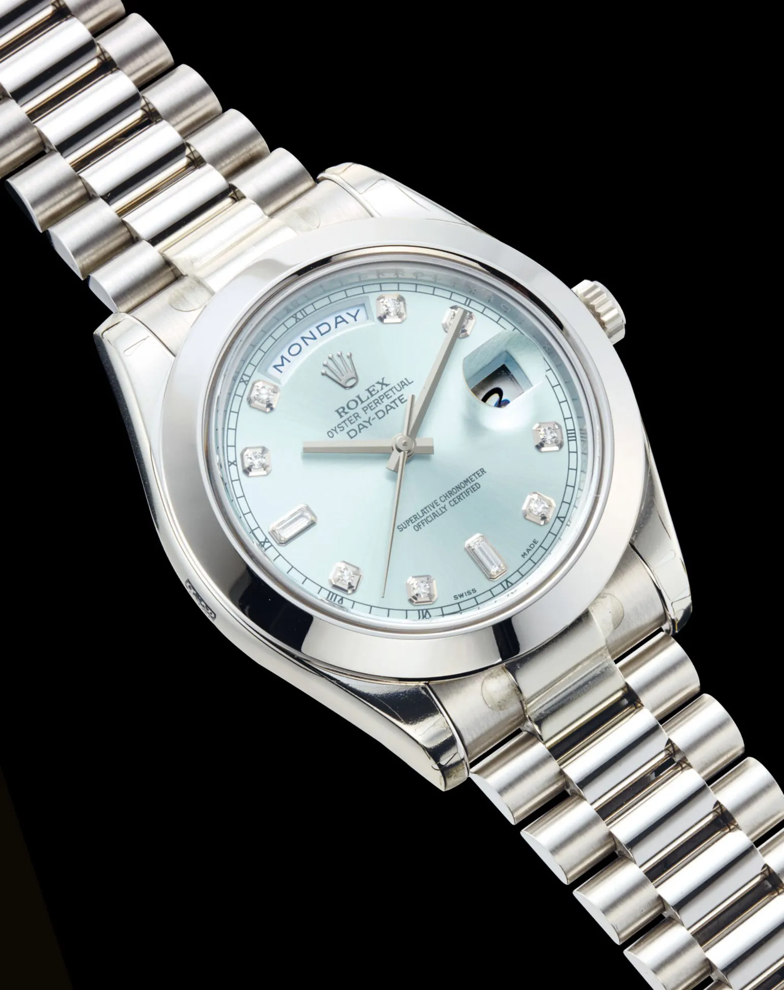 Rolex Day-Date II 218206 40mm Stainless steel Glacier