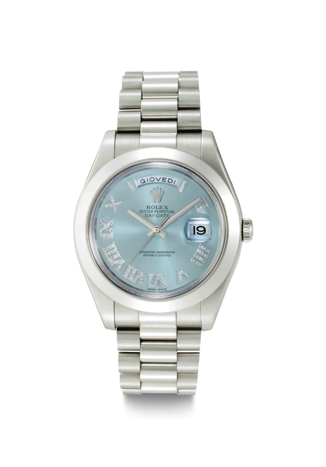 Rolex Day-Date II 218206 42mm Platinum Ice blue