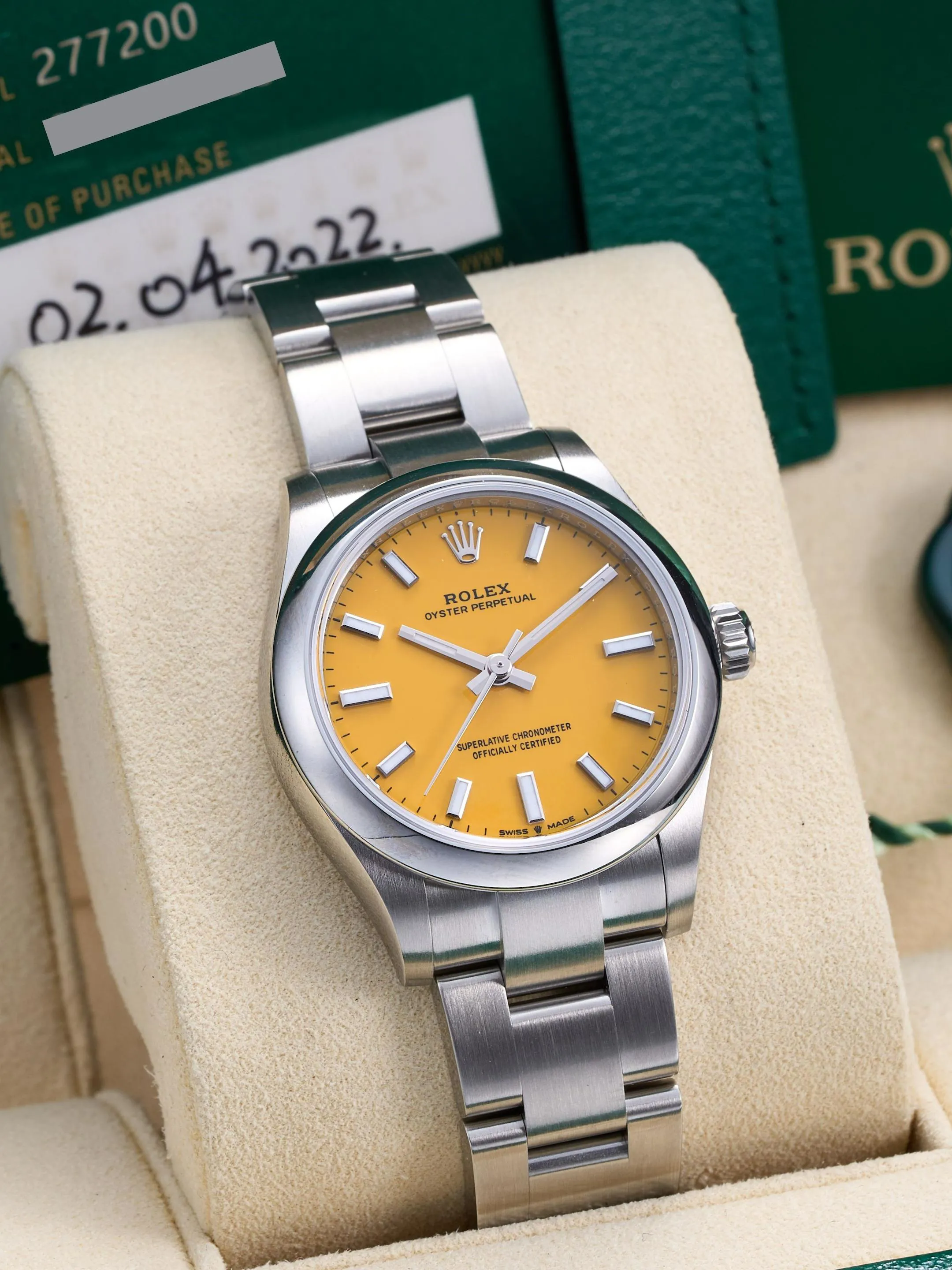 Rolex Oyster Perpetual 31 277200 31mm Stainless steel Yellow