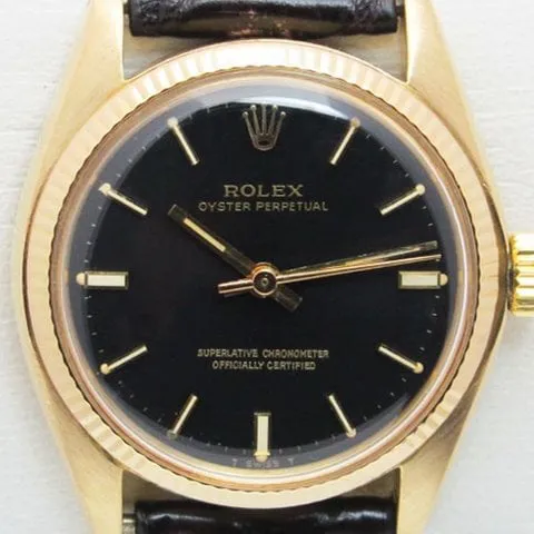 Rolex Oyster Perpetual 31 6751 31mm Yellow gold Black