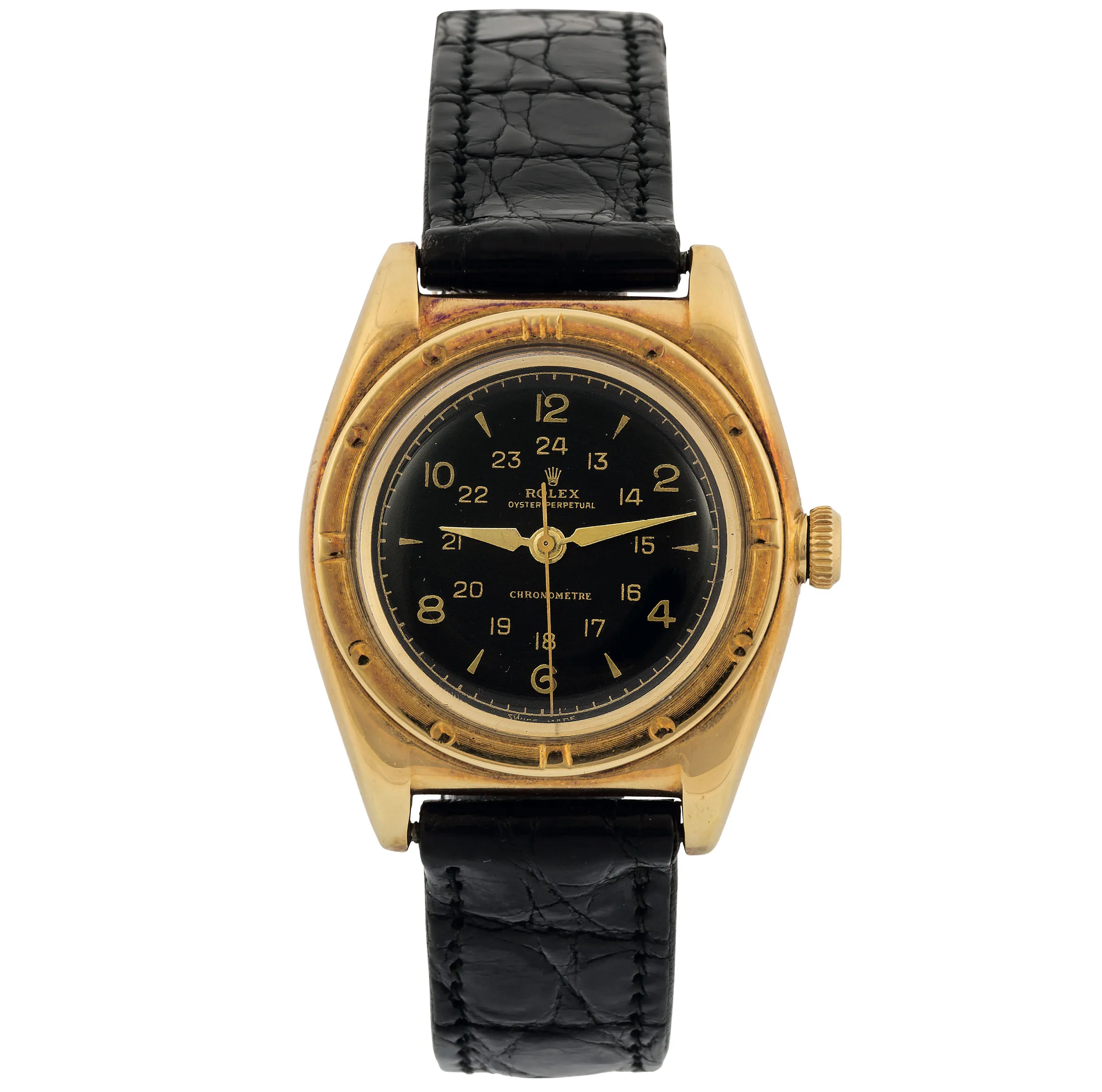 Rolex Oyster Perpetual 3372 nullmm 18k yellow gold Black