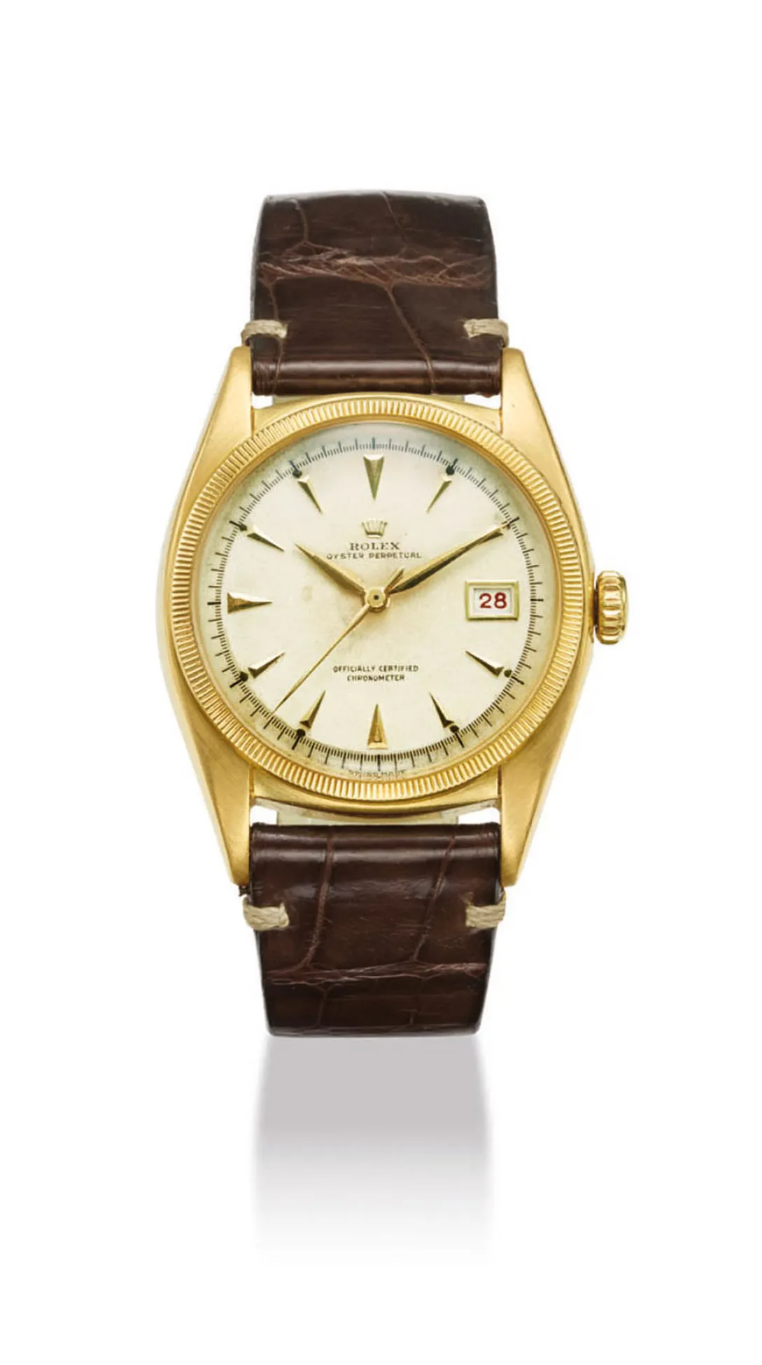 Rolex Oyster Perpetual 6075 36mm Yellow gold Silvered