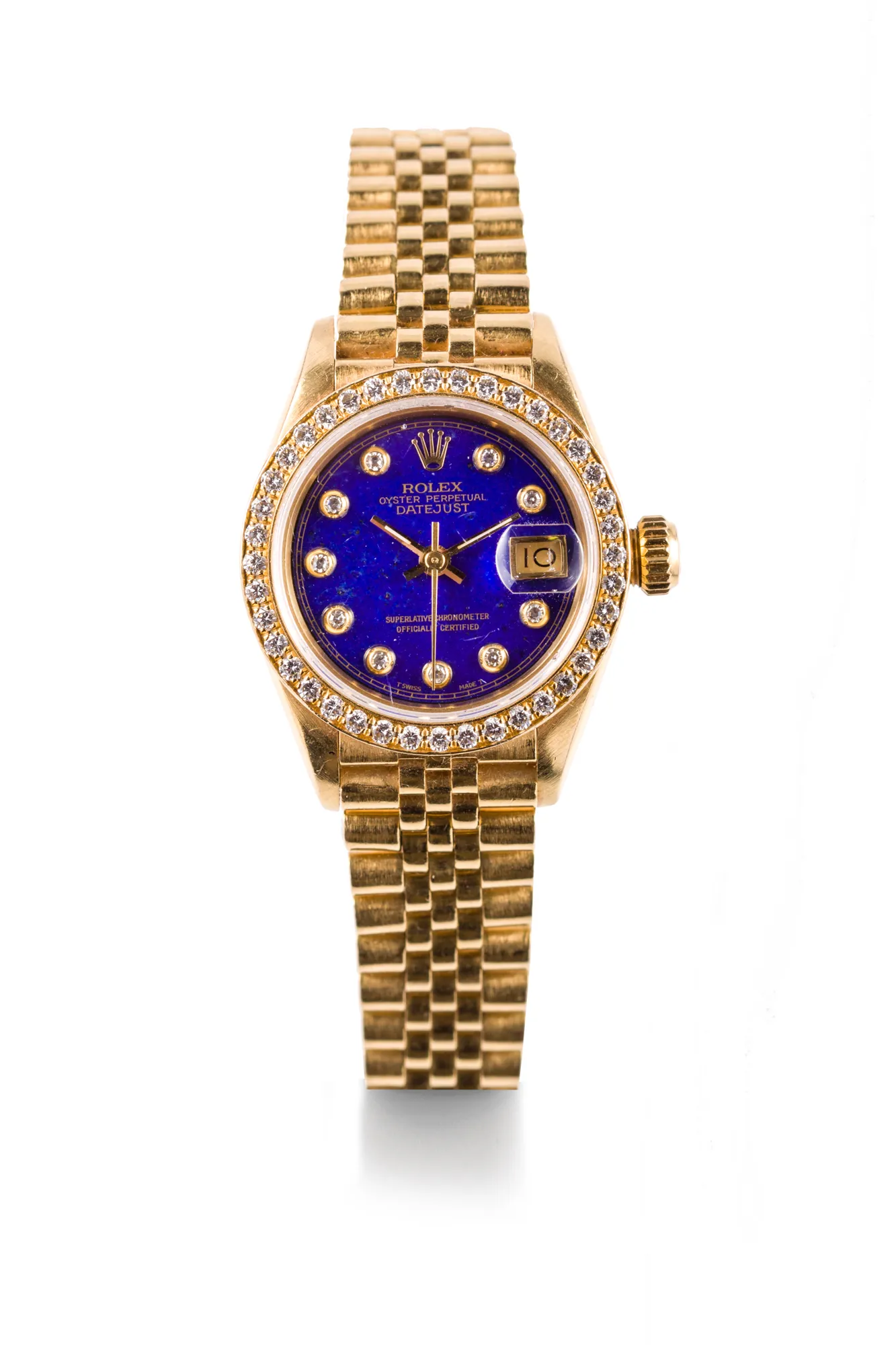 Rolex Lady-Datejust 69138 26mm Yellow gold Blue