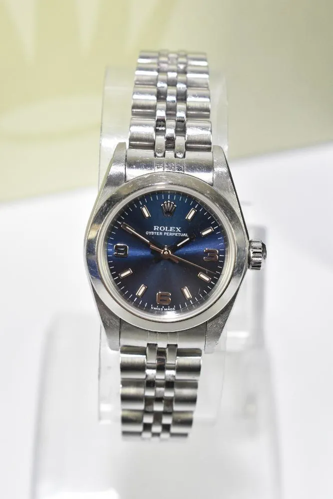 Rolex Oyster Perpetual 76080 24mm Stainless steel Blue 1