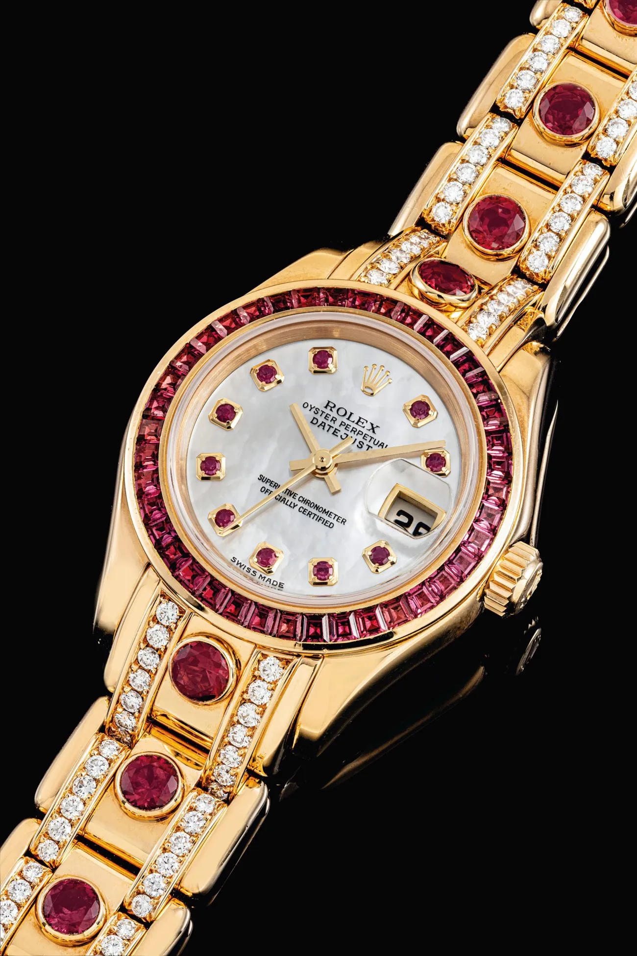 Rolex Lady-Datejust Pearlmaster 80308 26mm Yellow gold and Diamond