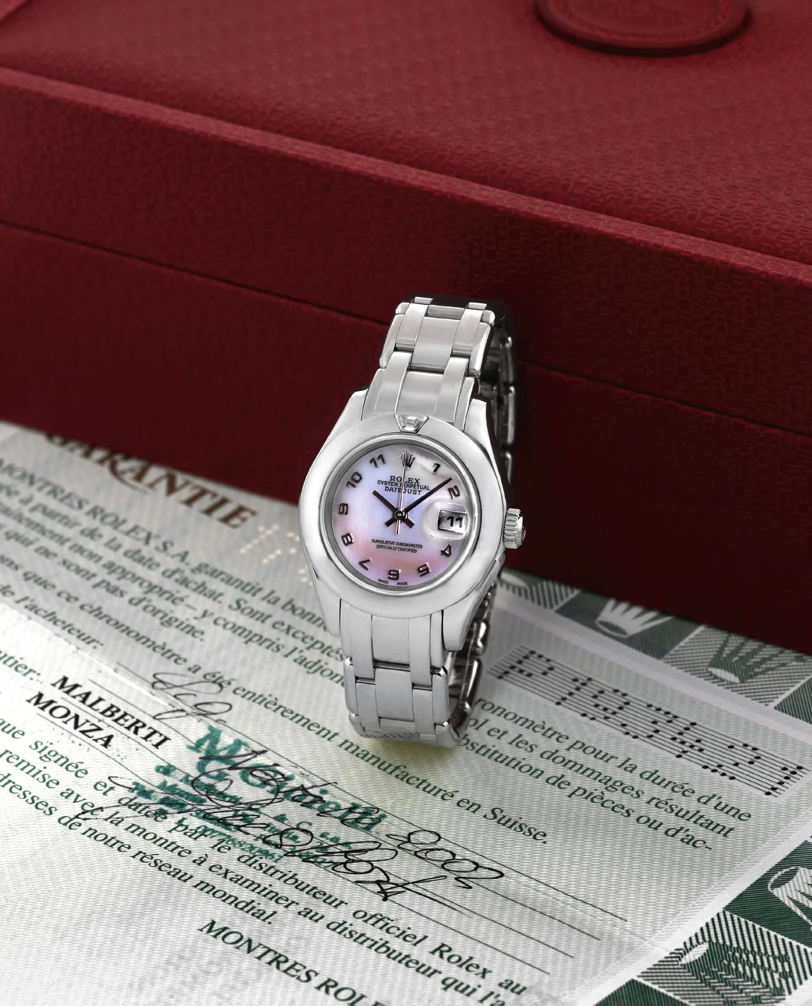 Rolex Lady-Datejust Pearlmaster 80329 29mm White gold Mother-of-pearl