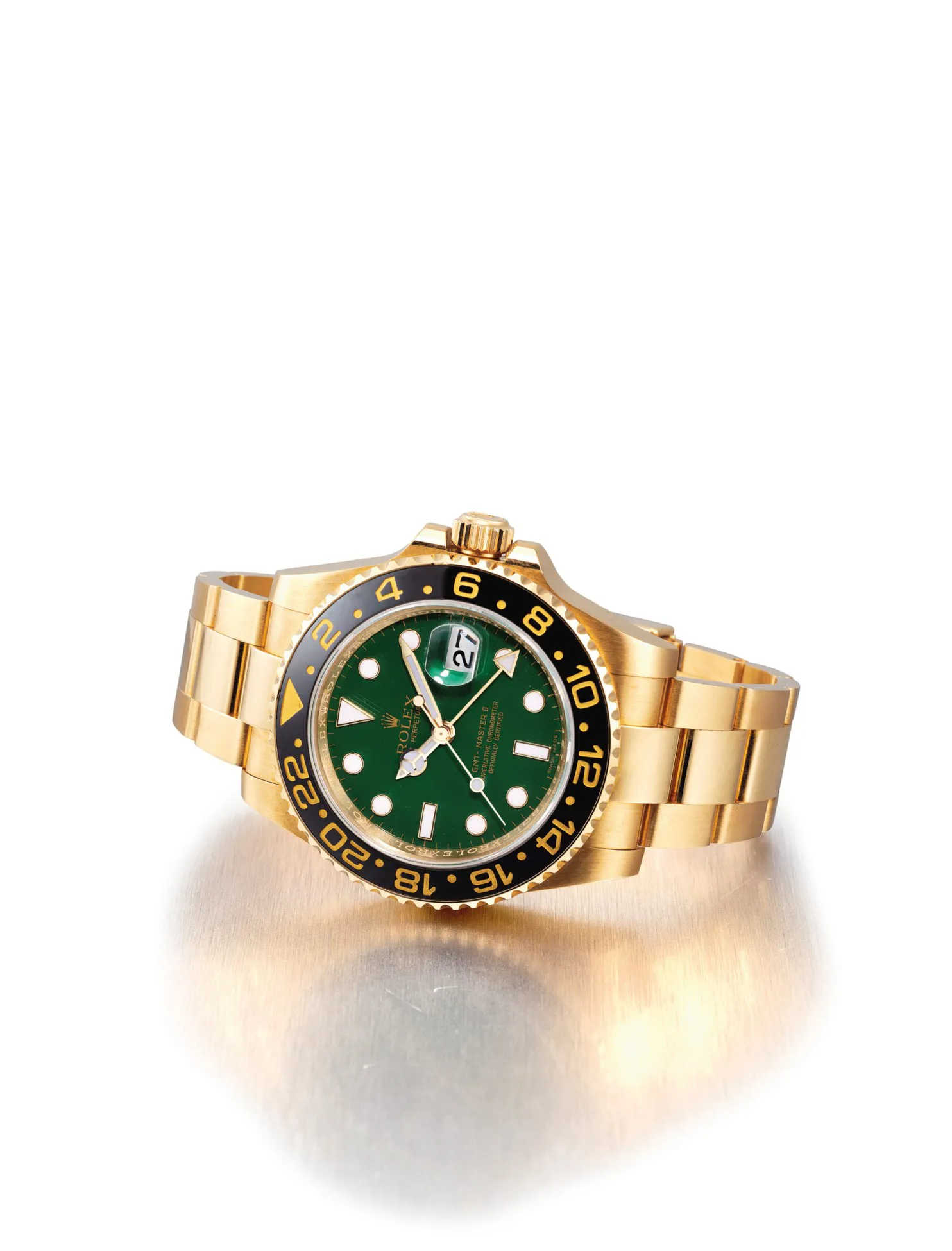 Rolex GMT-Master II 116718LN 40mm Yellow gold Green