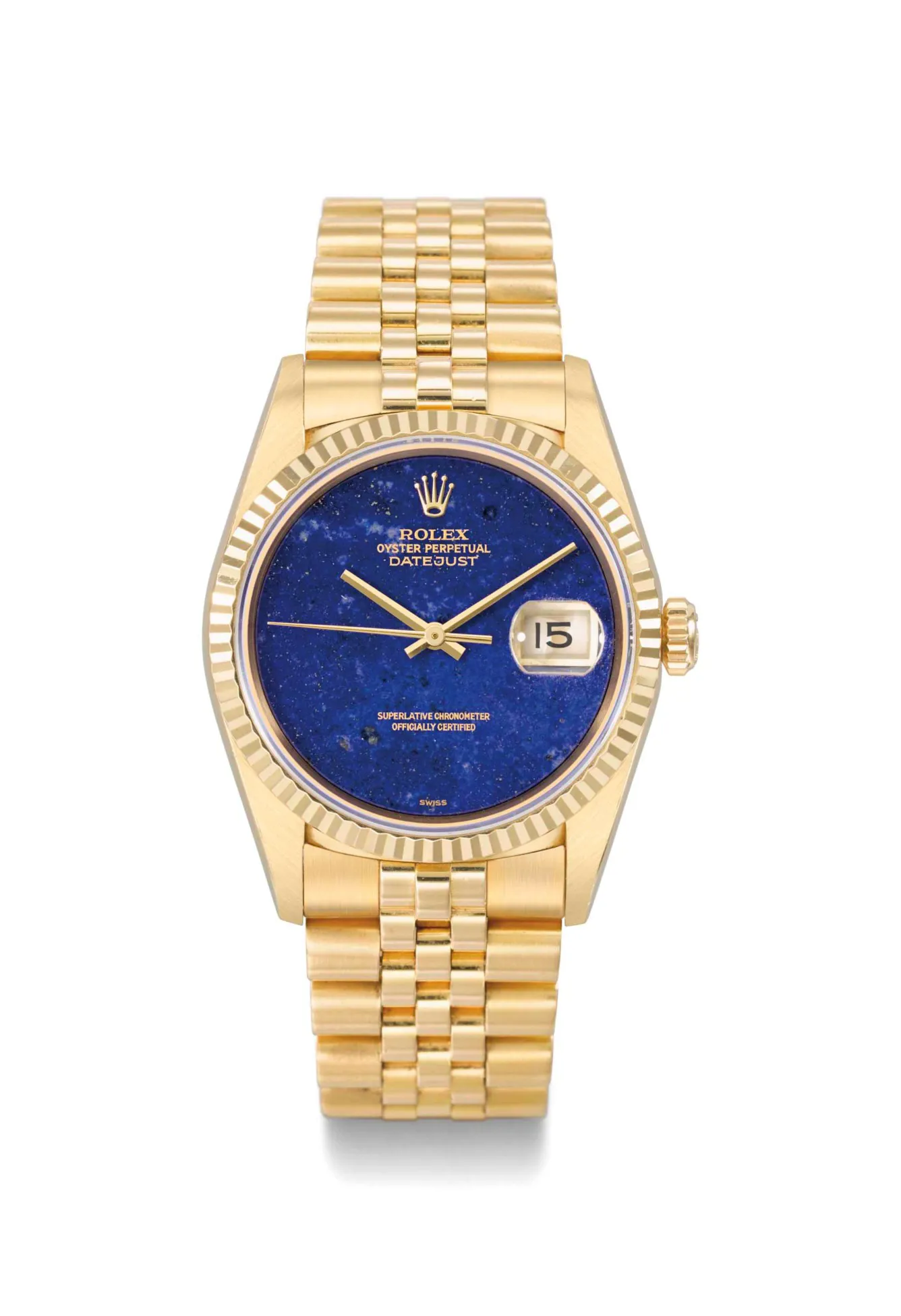 Rolex Datejust 36 16238 35.5mm Yellow gold Lapis lazuli