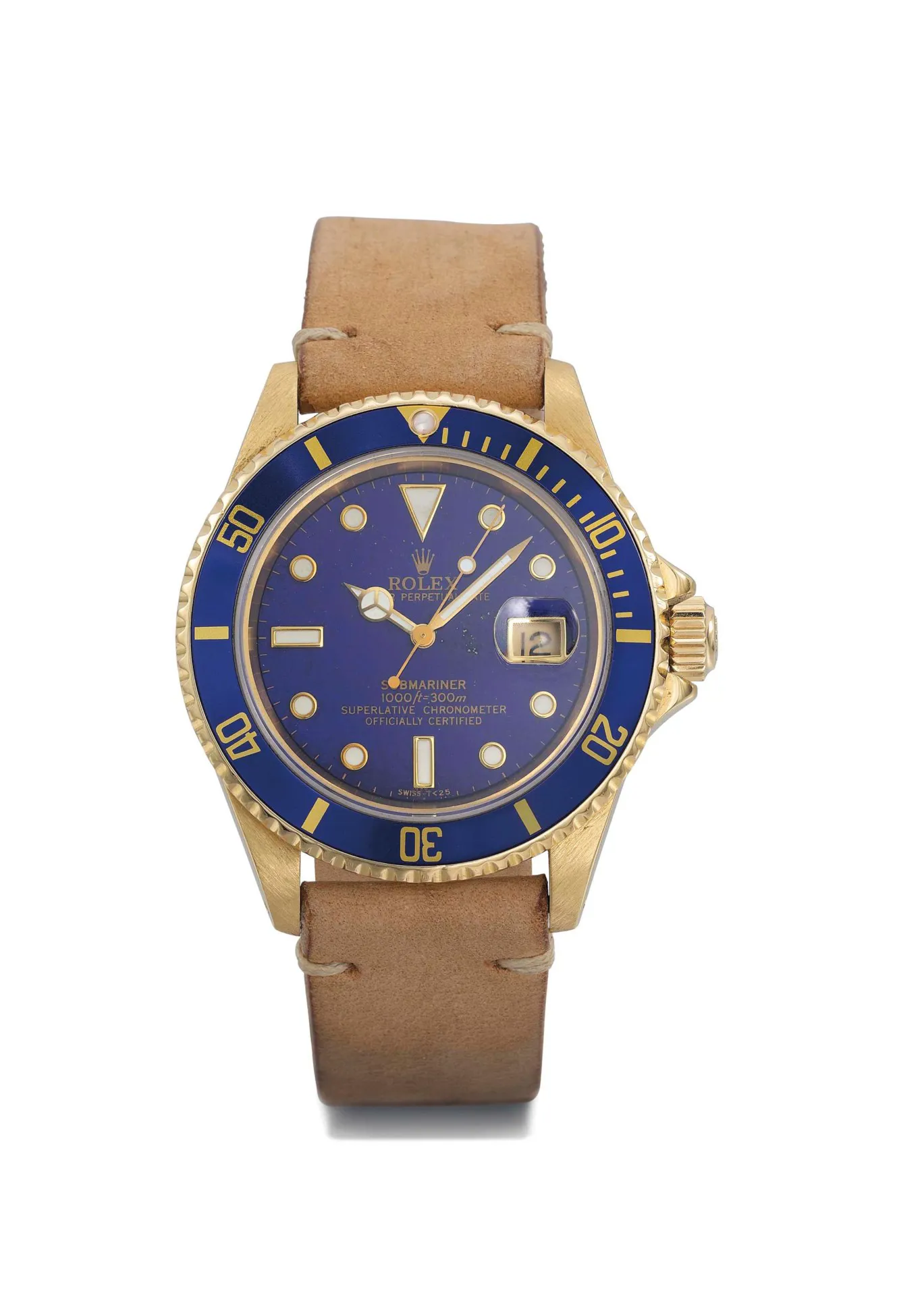 Rolex Submariner 16618 40mm Yellow gold Lapis lazuli