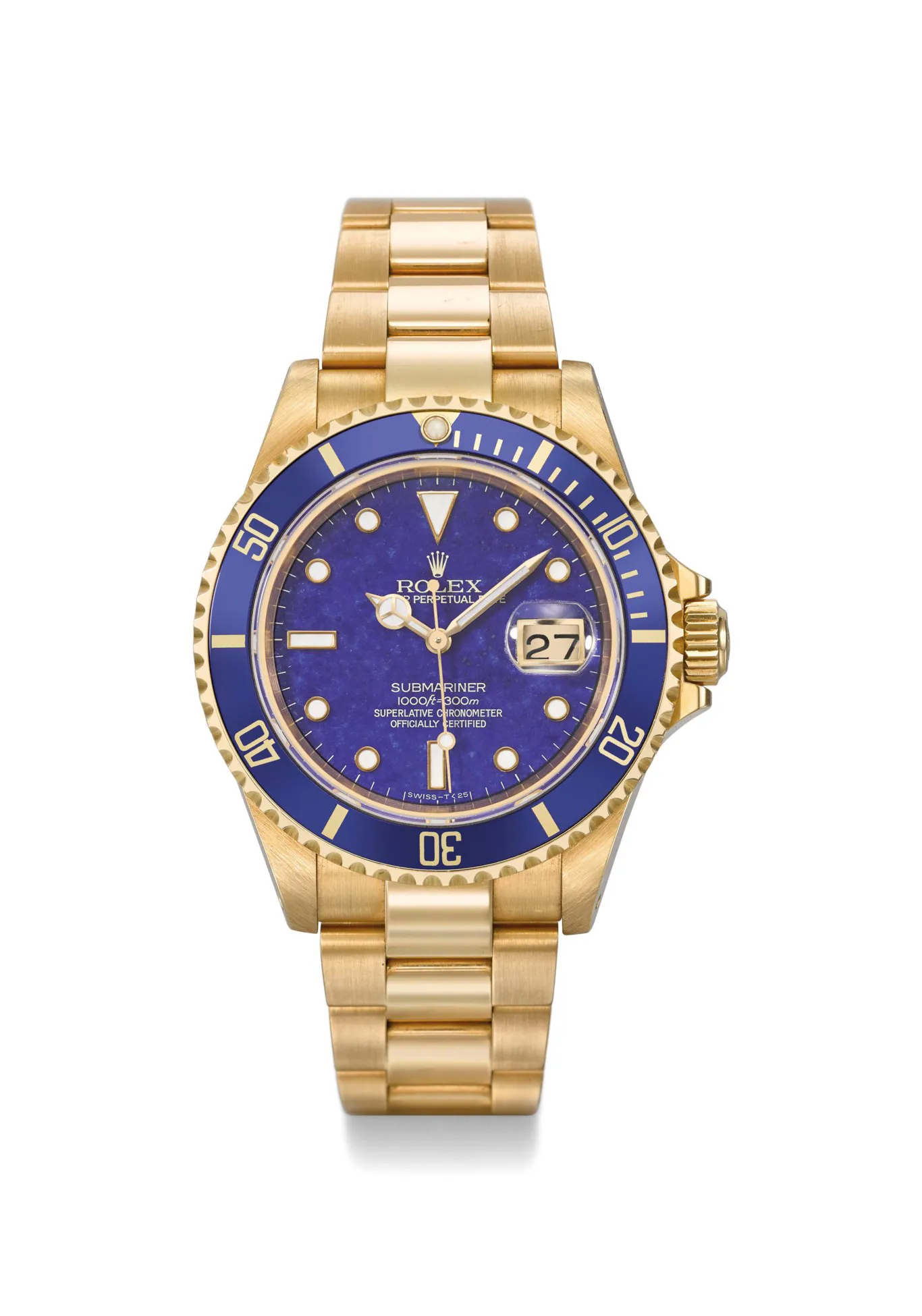 Rolex Submariner 16618 40mm Yellow gold Lapis lazuli