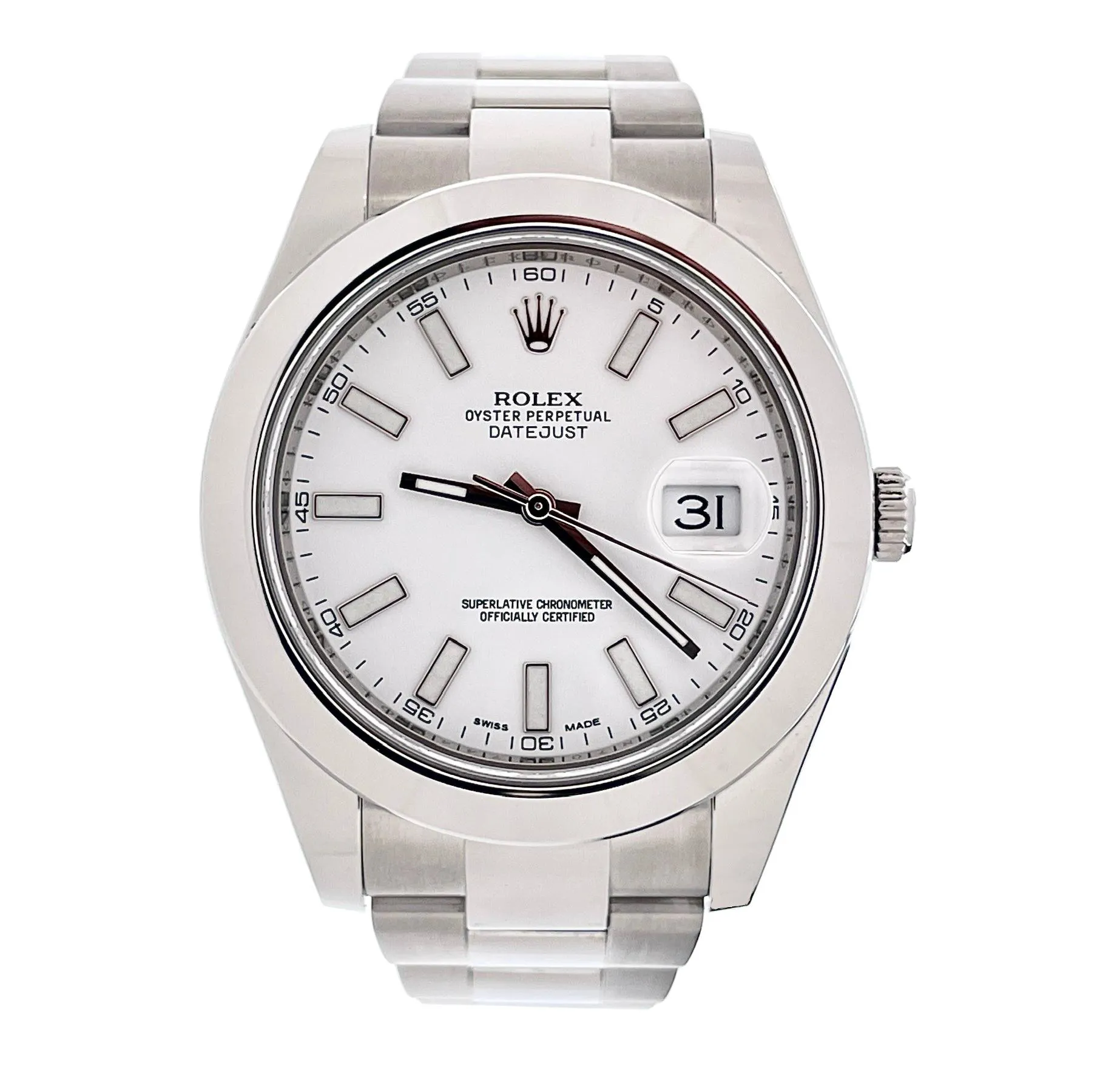 Rolex Datejust II 116300 41mm Stainless steel White