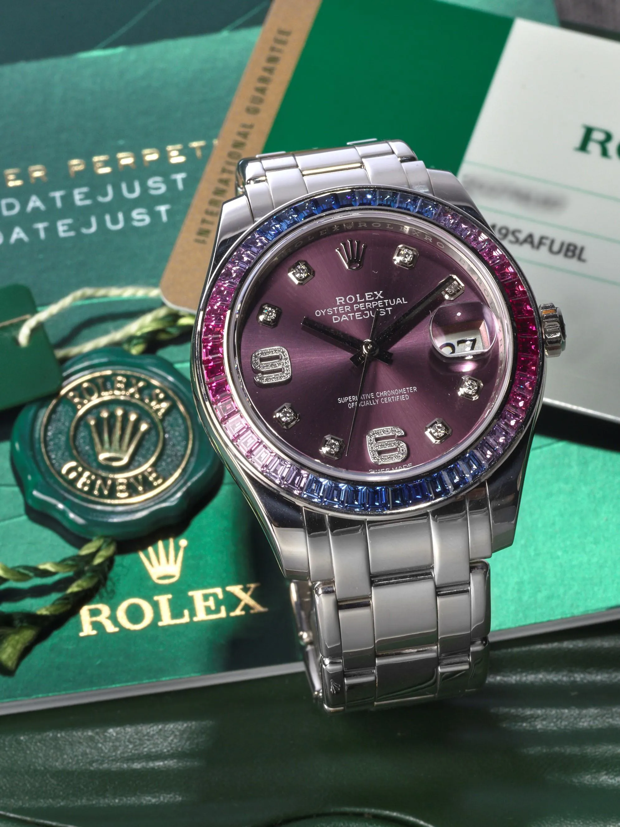 Rolex Pearlmaster 86349SAFUBL 39mm White gold Purple