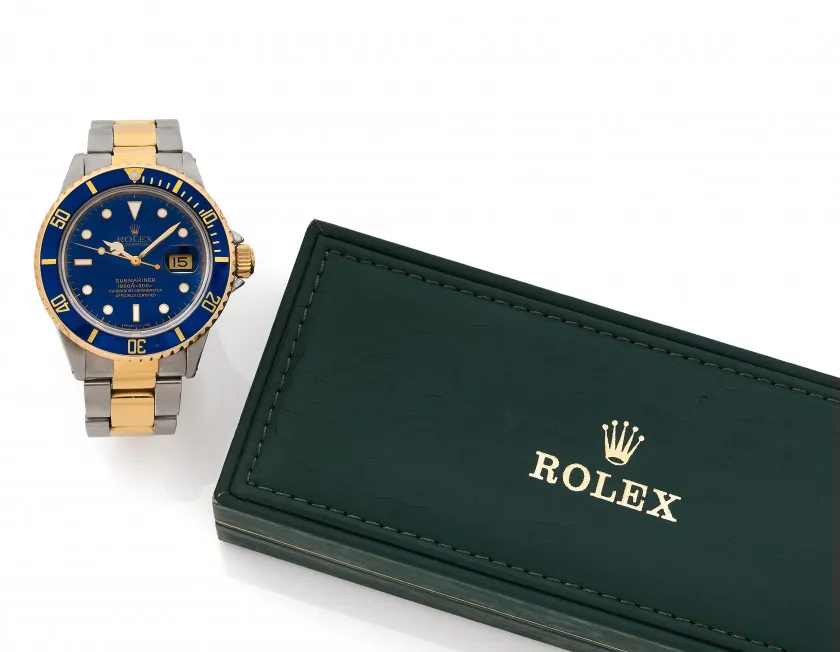 Rolex Submariner 16803 40mm Yellow gold Blue