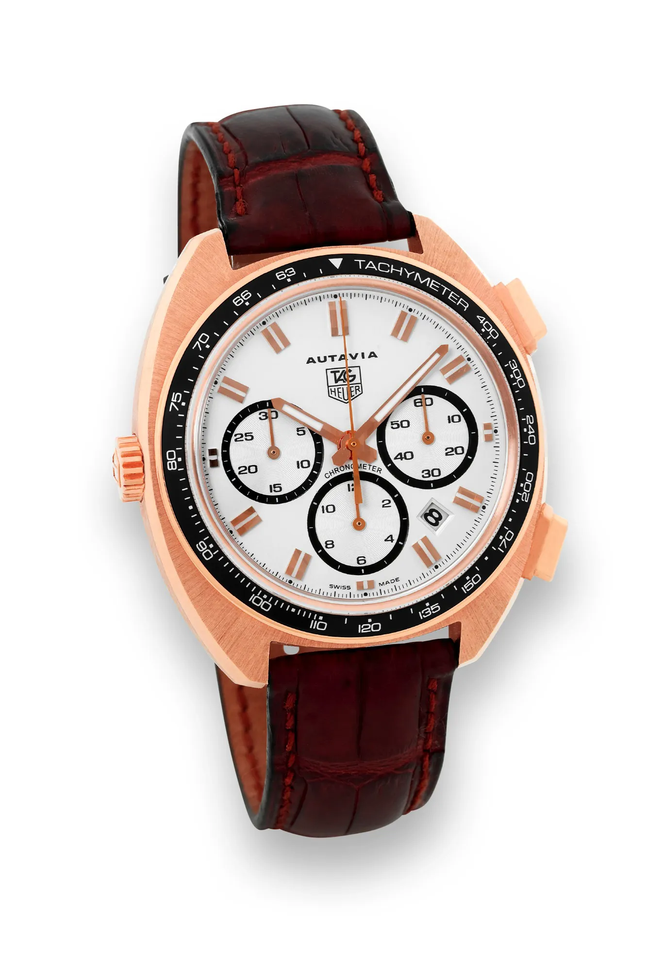 TAG Heuer Autavia 42mm Rose gold White