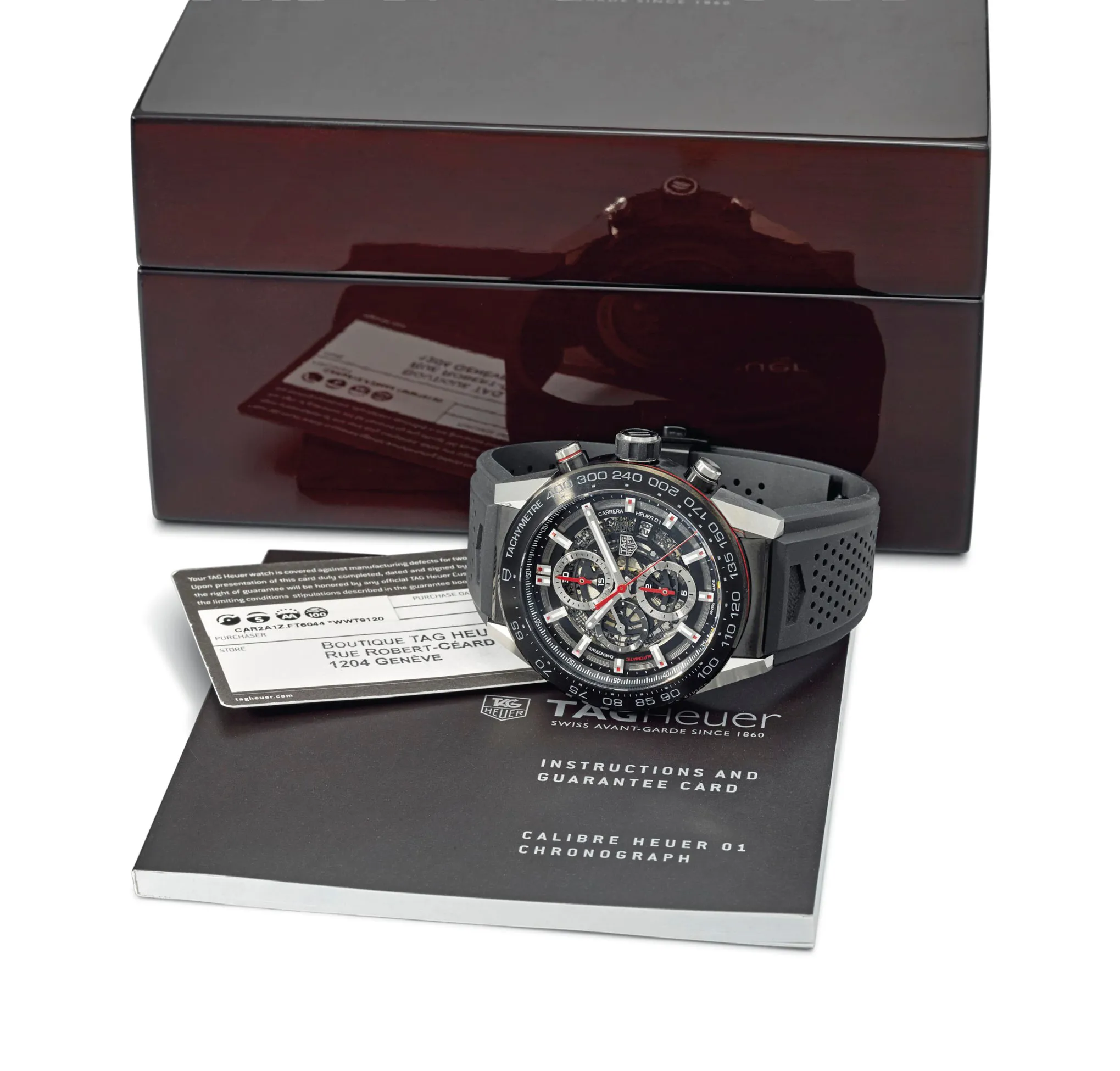 TAG Heuer Carrera Calibre HEUER 01 CAR2A1Z 45mm Stainless steel Black skeletonized