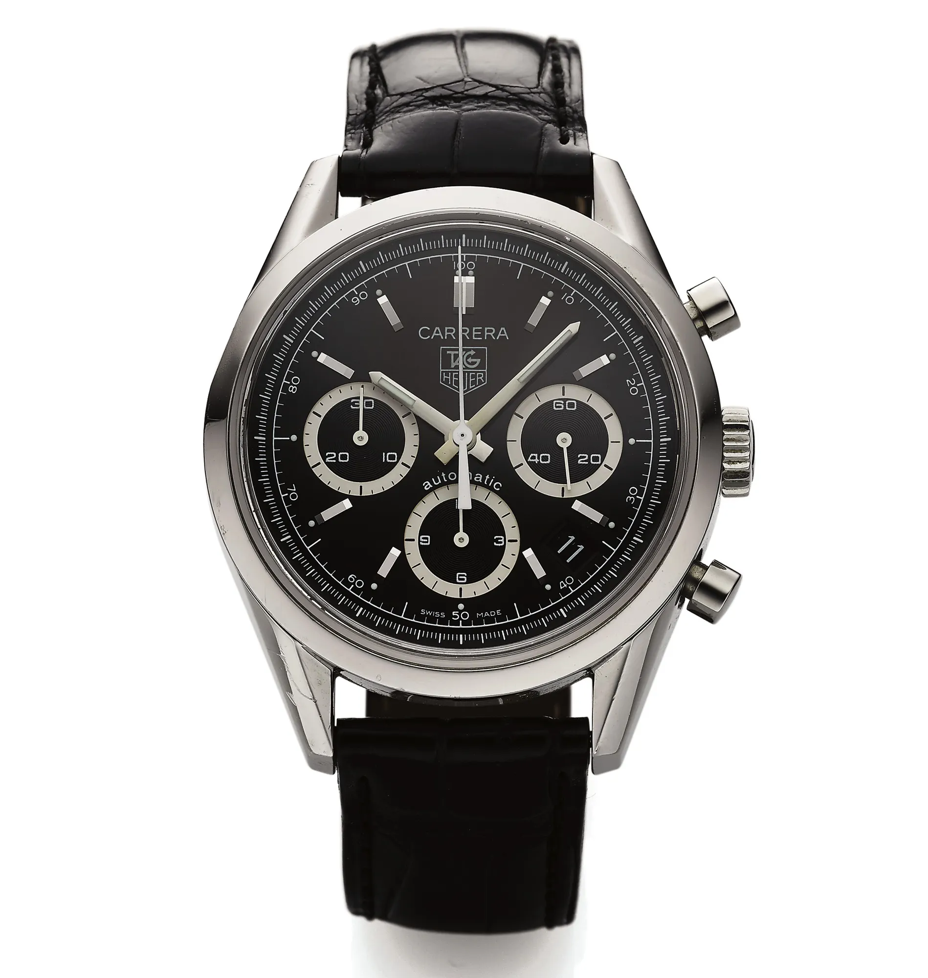 TAG Heuer Carrera CV2113 38.5mm Stainless steel Black