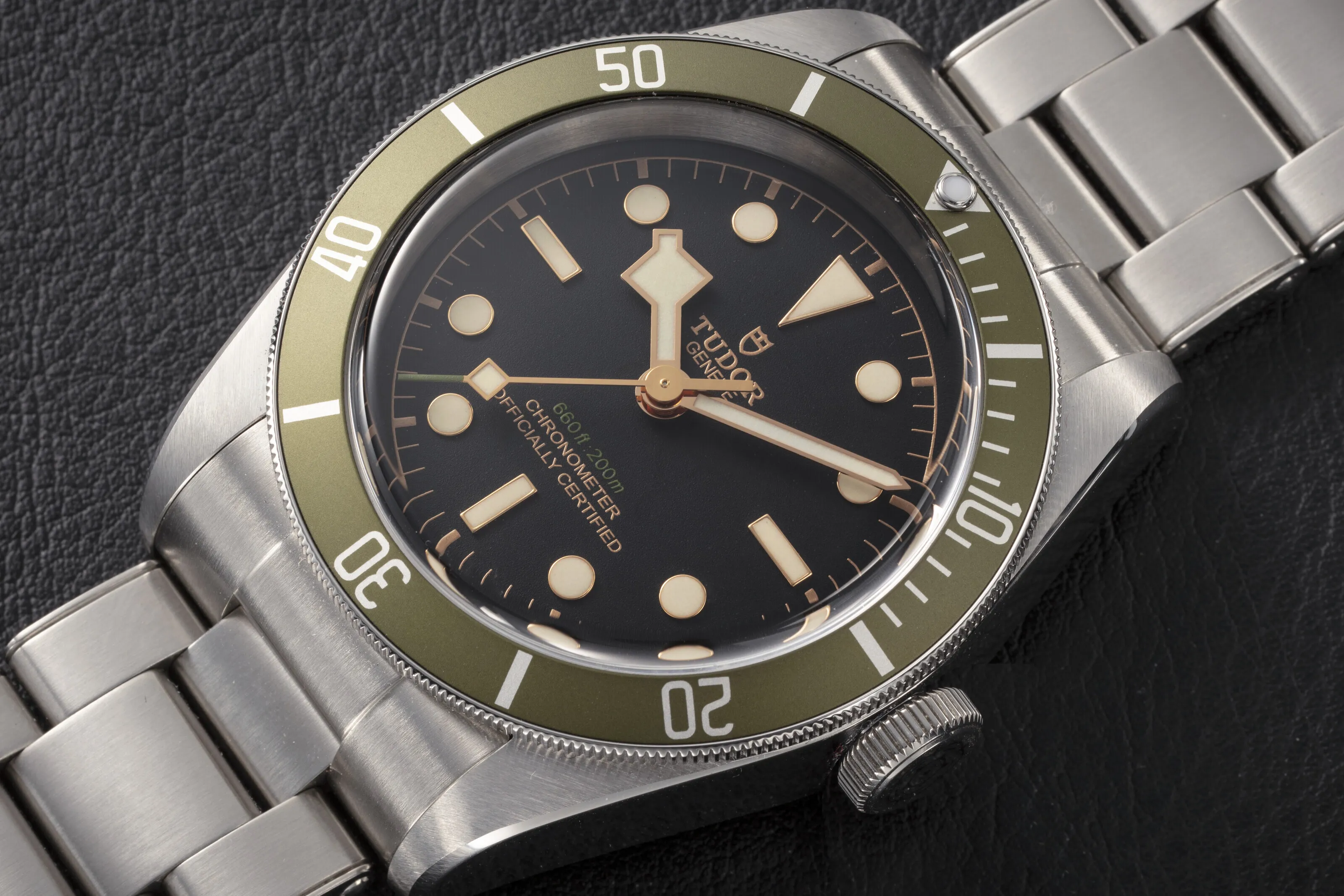 Tudor Black Bay 79230G 41mm Stainless steel with green aluminium bezel insert Black