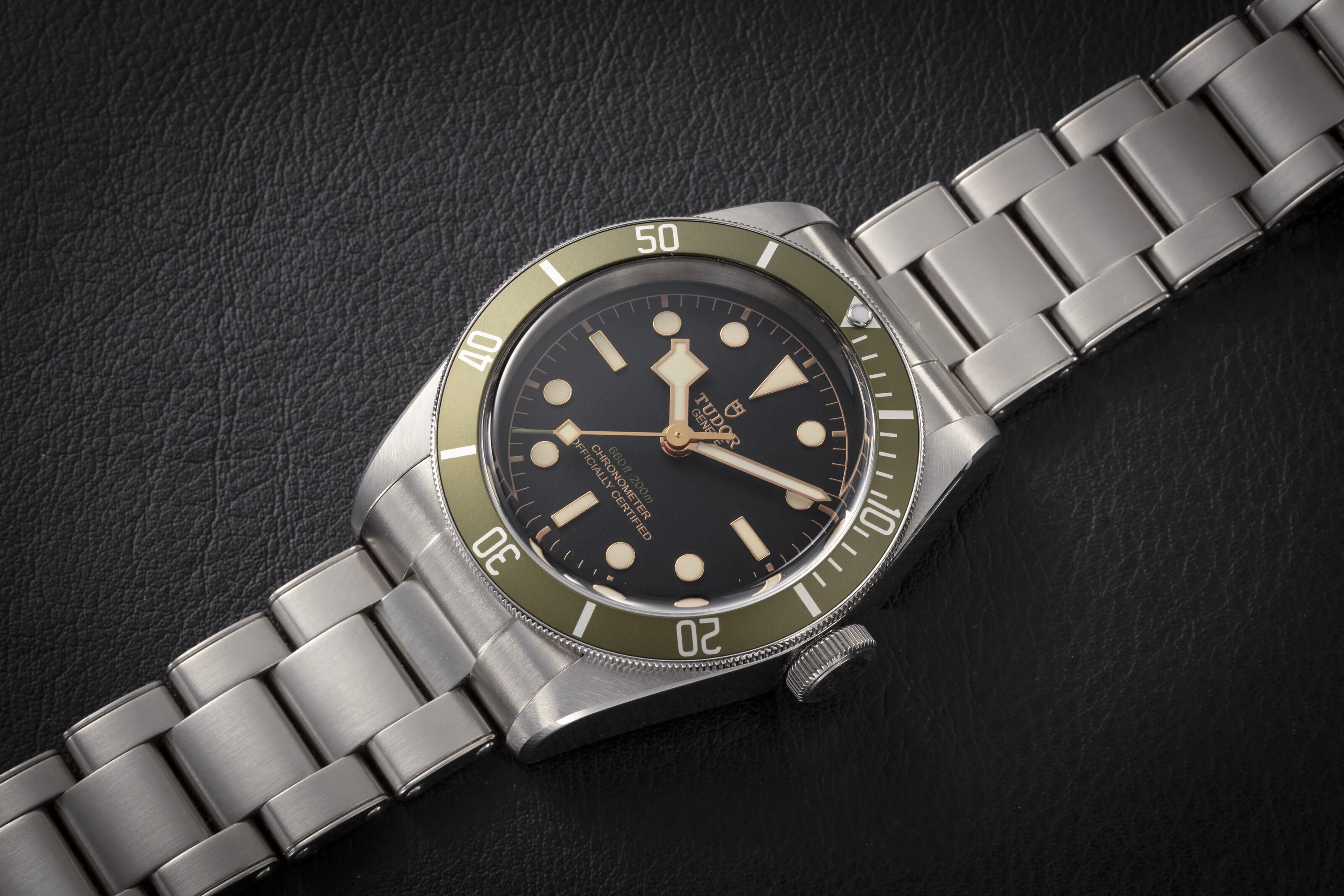 Tudor Black Bay 79230G 41mm Stainless steel with green aluminium bezel insert Black 1