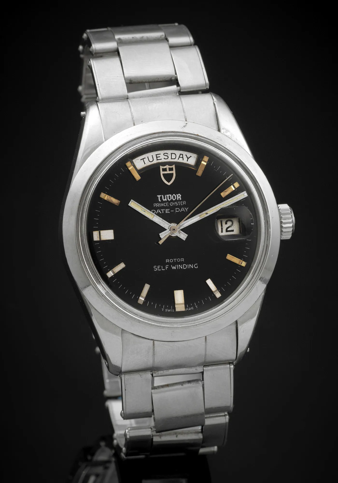 Tudor Prince 7017 37mm Stainless steel Black