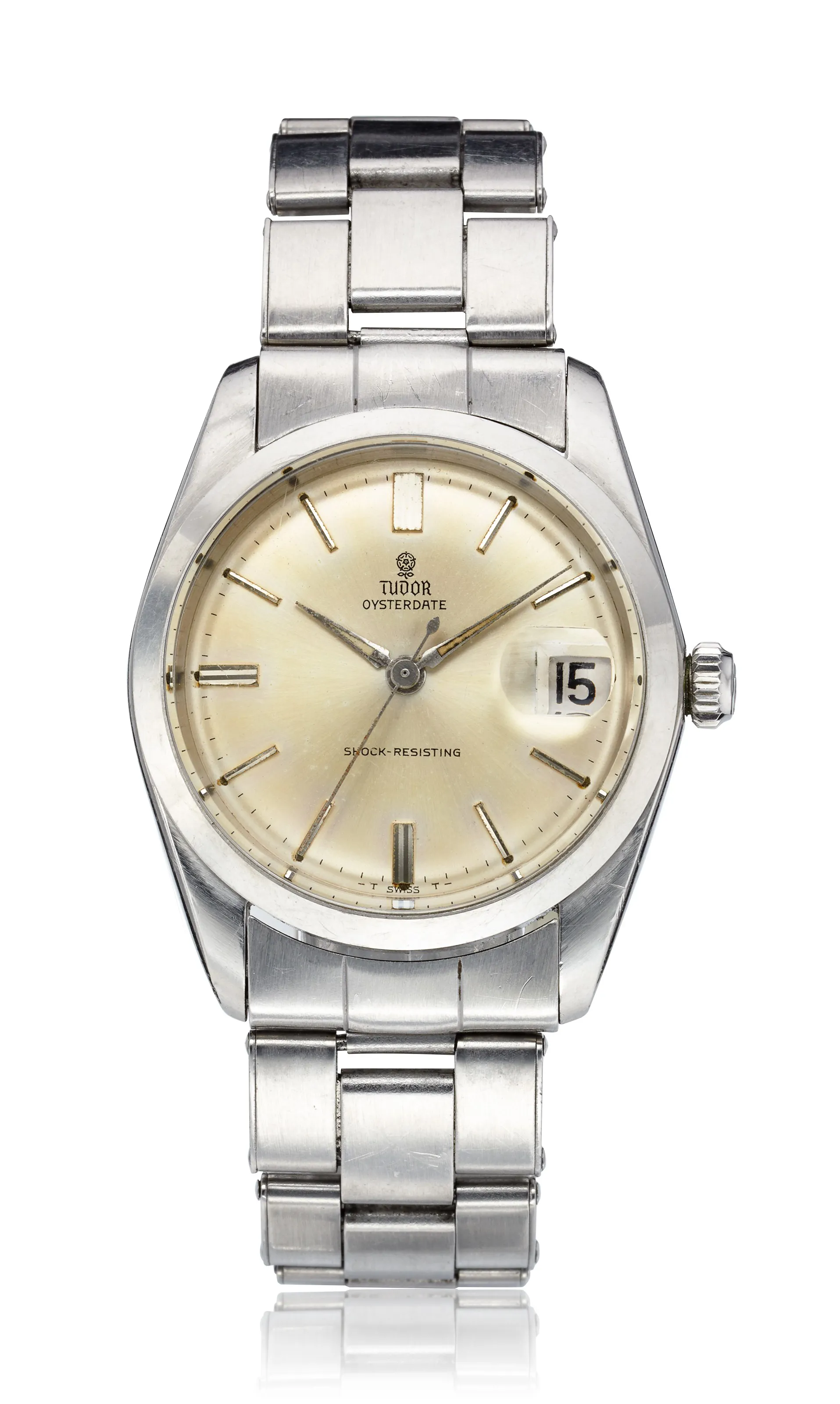 Tudor Oysterdate 7962 35mm Stainless steel Silvered