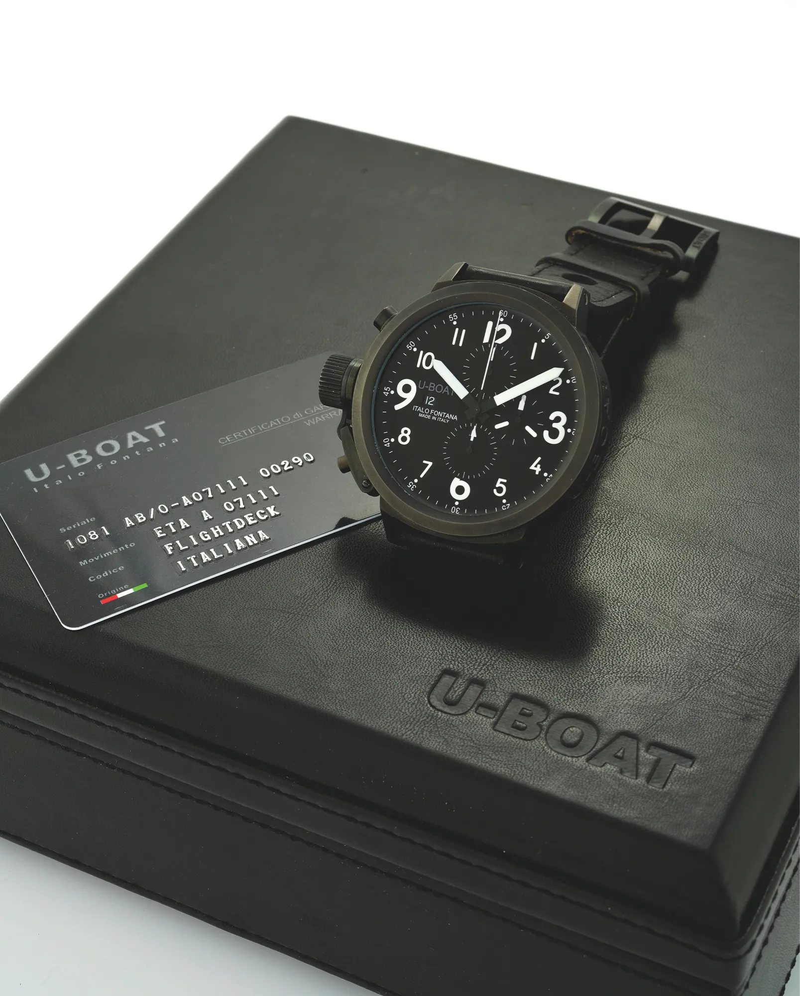 U-Boat Flightdeck 50mm Stainless steel and PVD Black