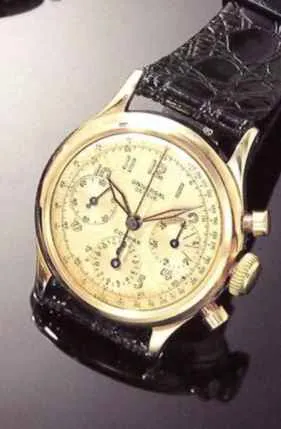 Universal Genève Compax 34mm Yellow gold Silver