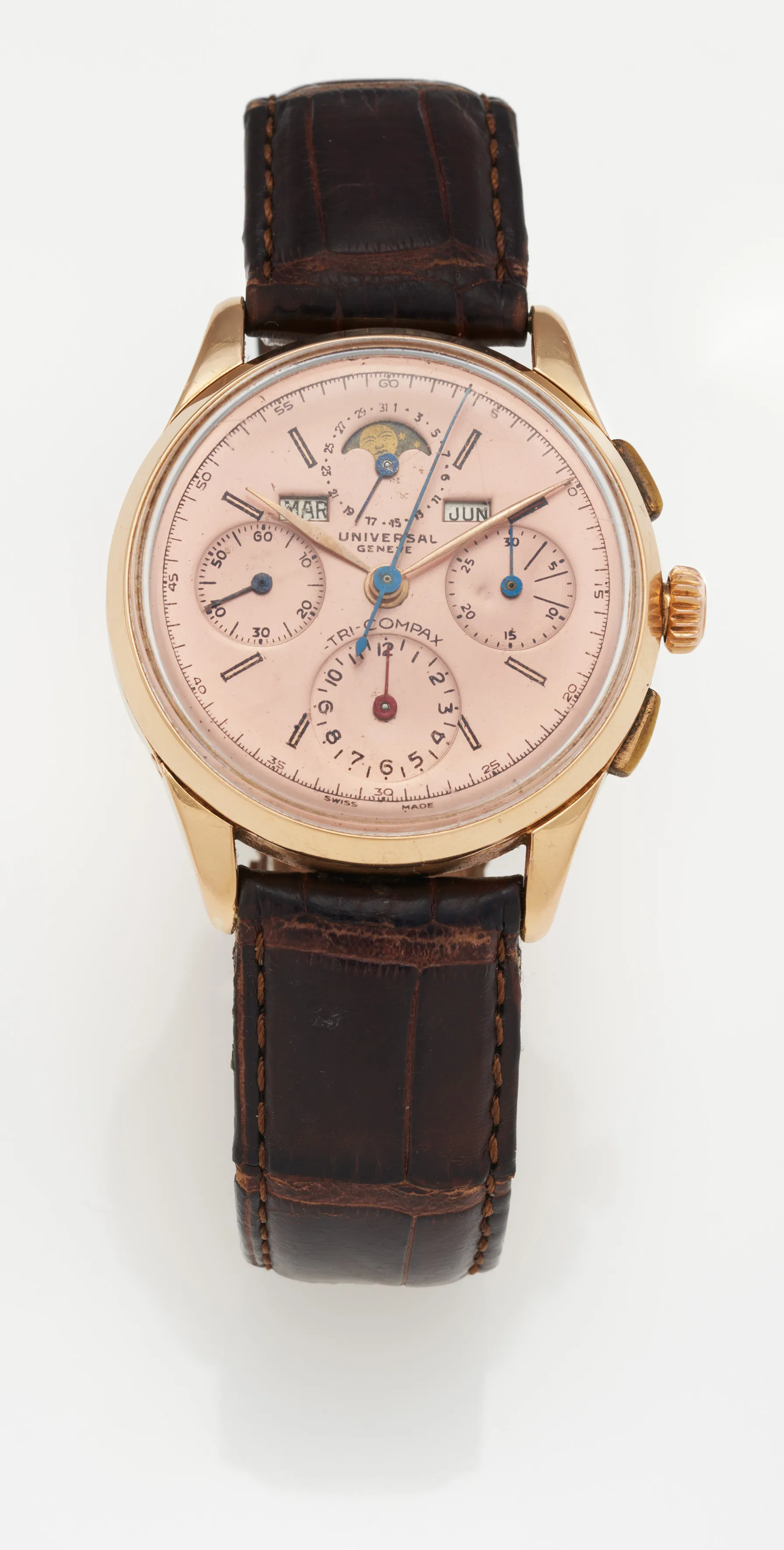 Universal Genève Tri-Compax 12 552 40mm Rose gold Rose