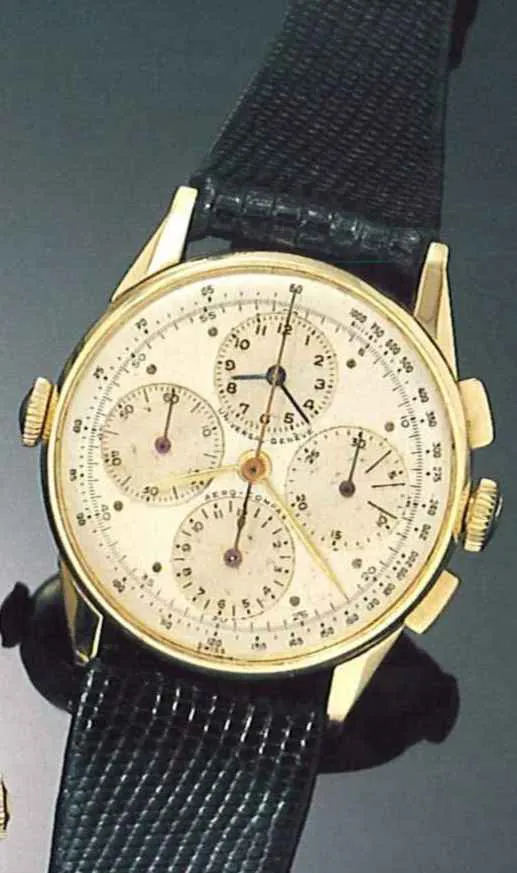 Universal Genève Aero-Compax 37mm Rose gold Cream