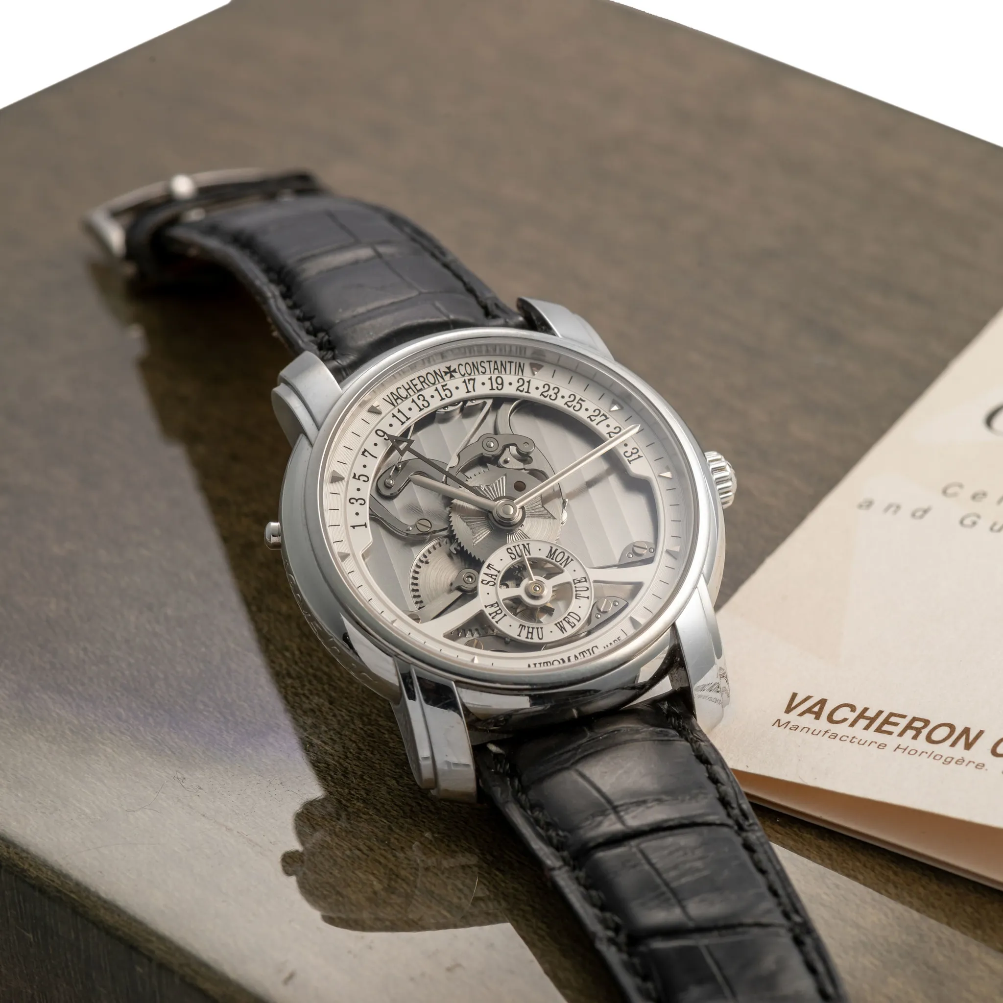 Vacheron Constantin Patrimony 47245 37mm Platinum Silver 1