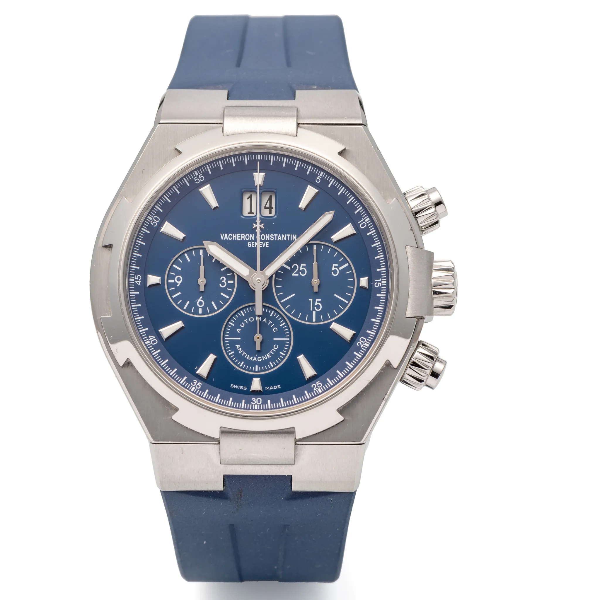 Vacheron Constantin Overseas Chronograph 49150/000A-9745 42mm Stainless steel Blue